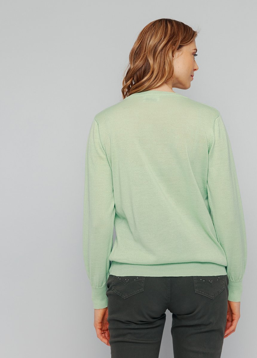 Pull_col_rond_manches_longues_laine_mérinos_Vert_nil_DO1_slim