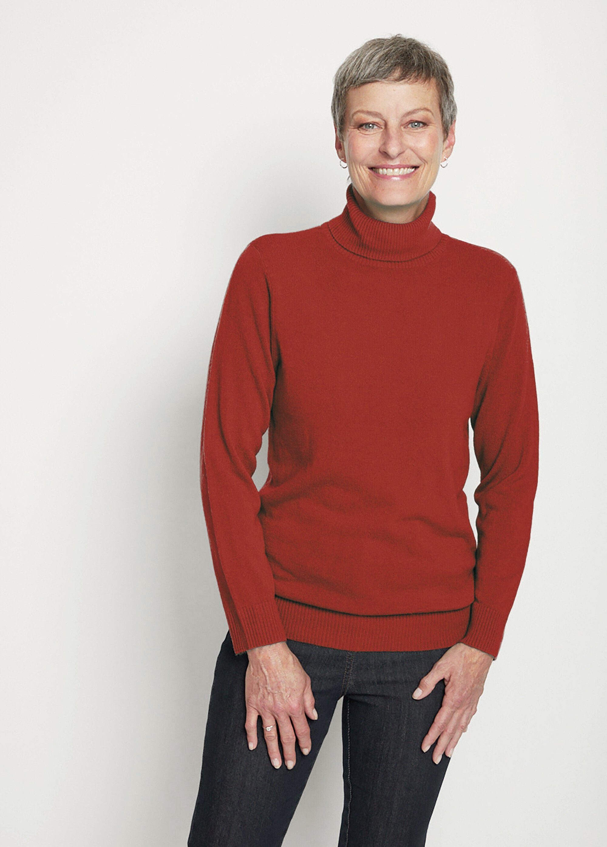 Pull_doux_col_roulé_manches_longues_Rouge_FA1_slim