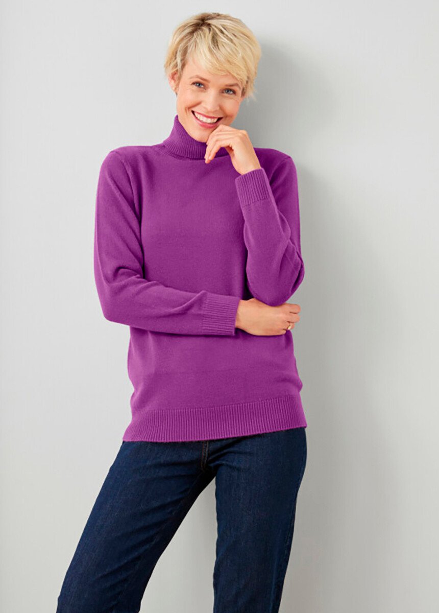 Pull_doux_col_roulé_manches_longues_Violet_FA1_slim