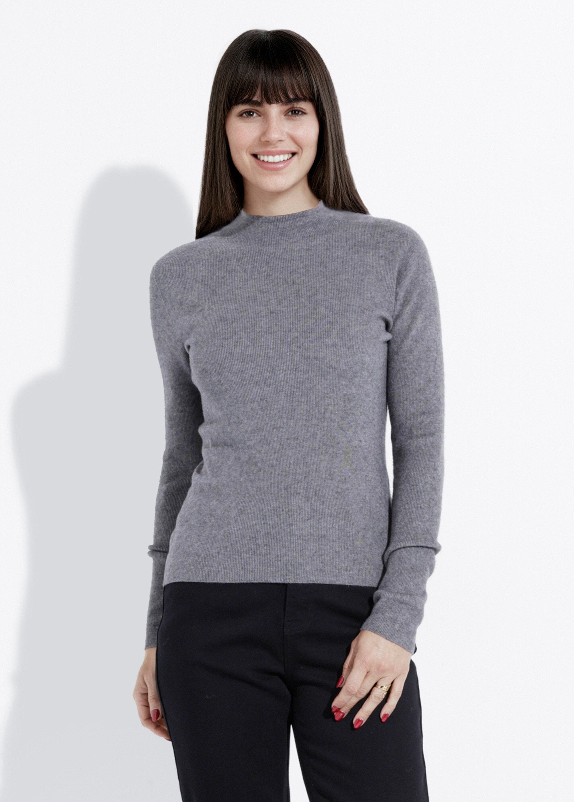 Pull_col_roulotté_forme_ajustée_Gris_FA1_slim