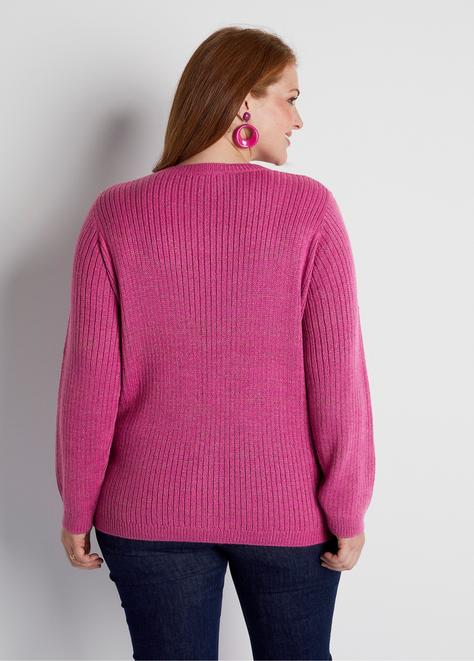 Pull_col_V_uni_maille_fantaisie_Cassis_DO1_curvy