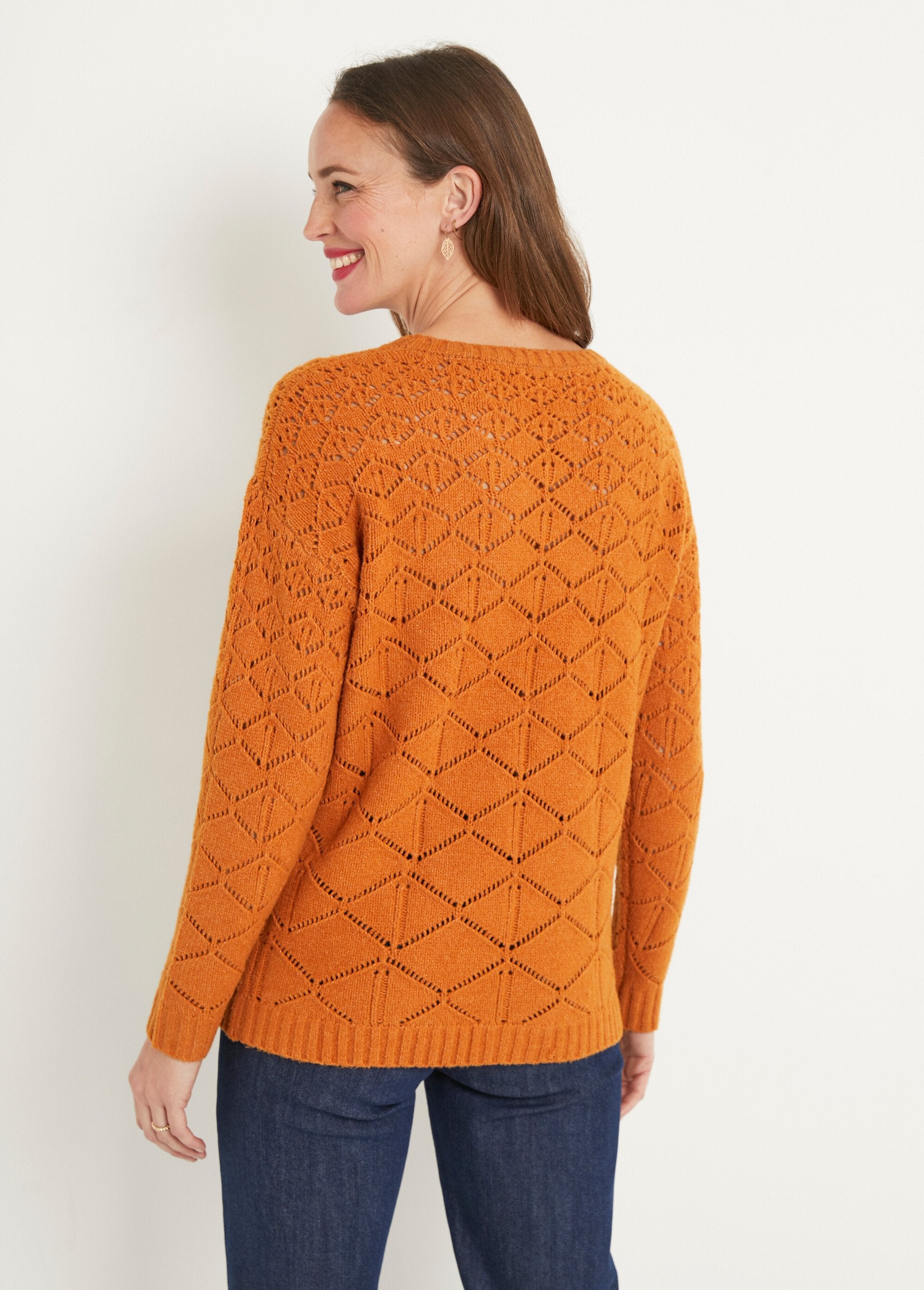 Pull_court_ajouré_col_rond_manches_longues_Caramel_DO1_slim