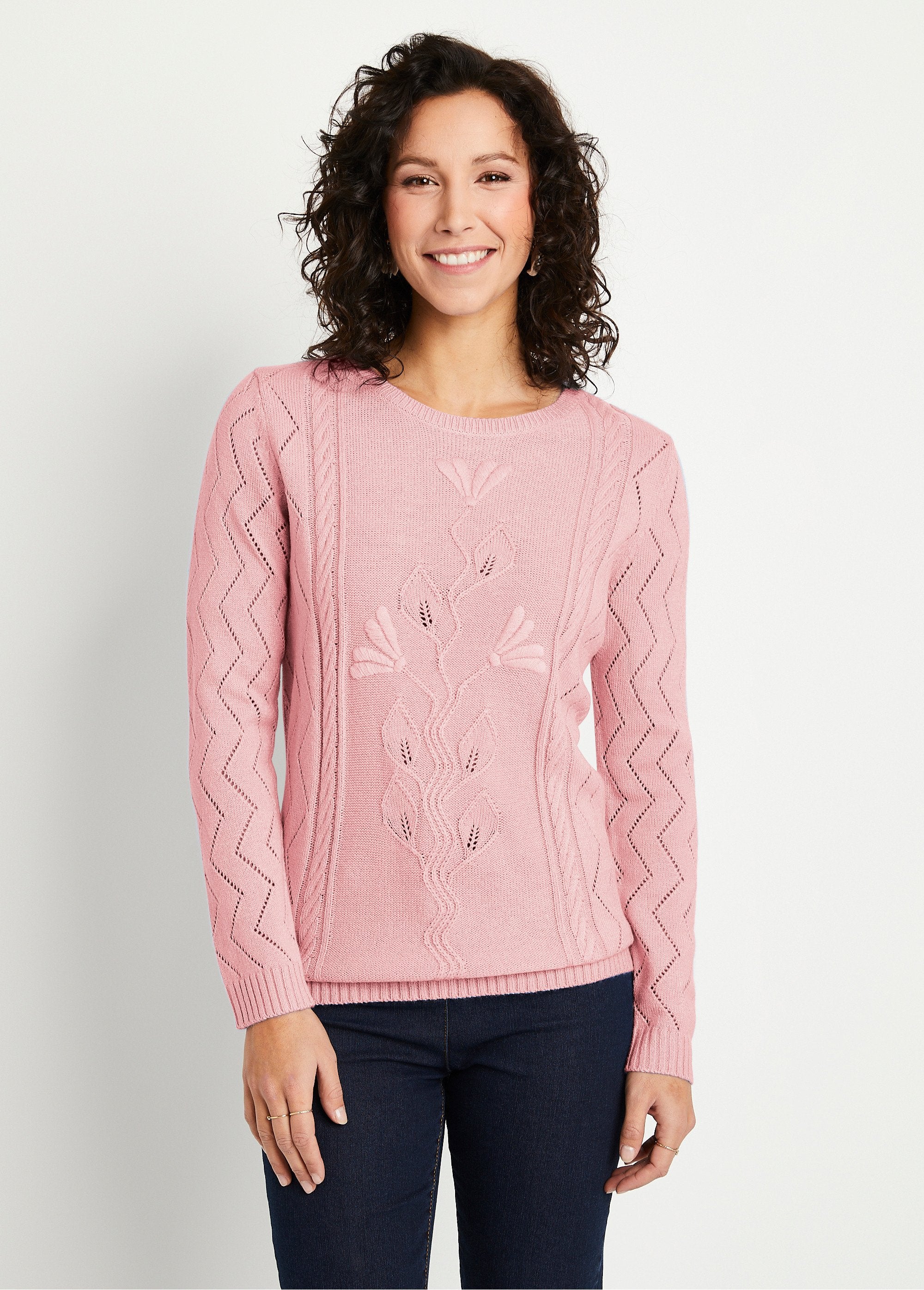 Pull_court_ajouré_torsades_Rose_FA1_slim