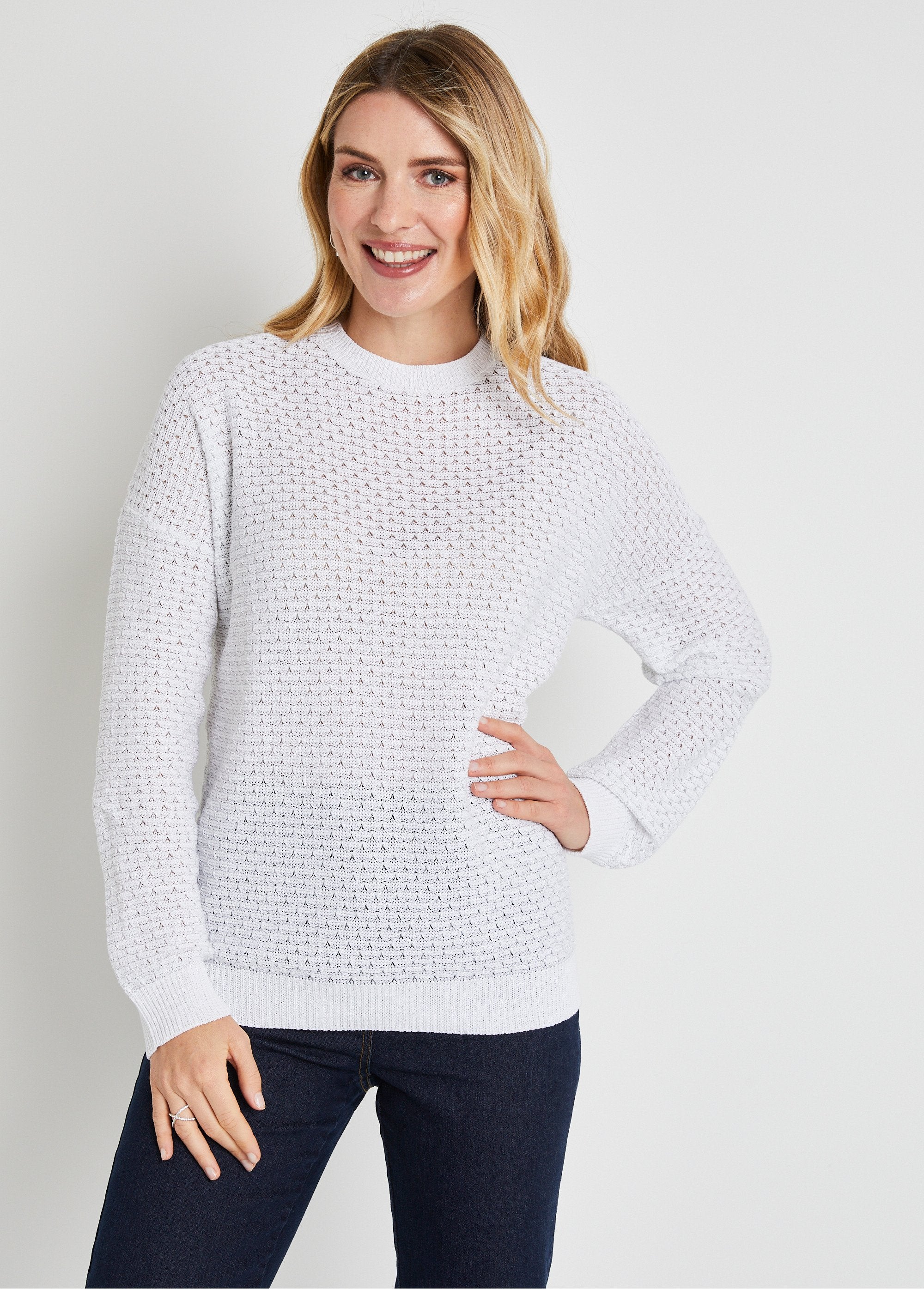 Pull_doux_brillant_mélange_coton_col_rond_Blanc_FA1_slim