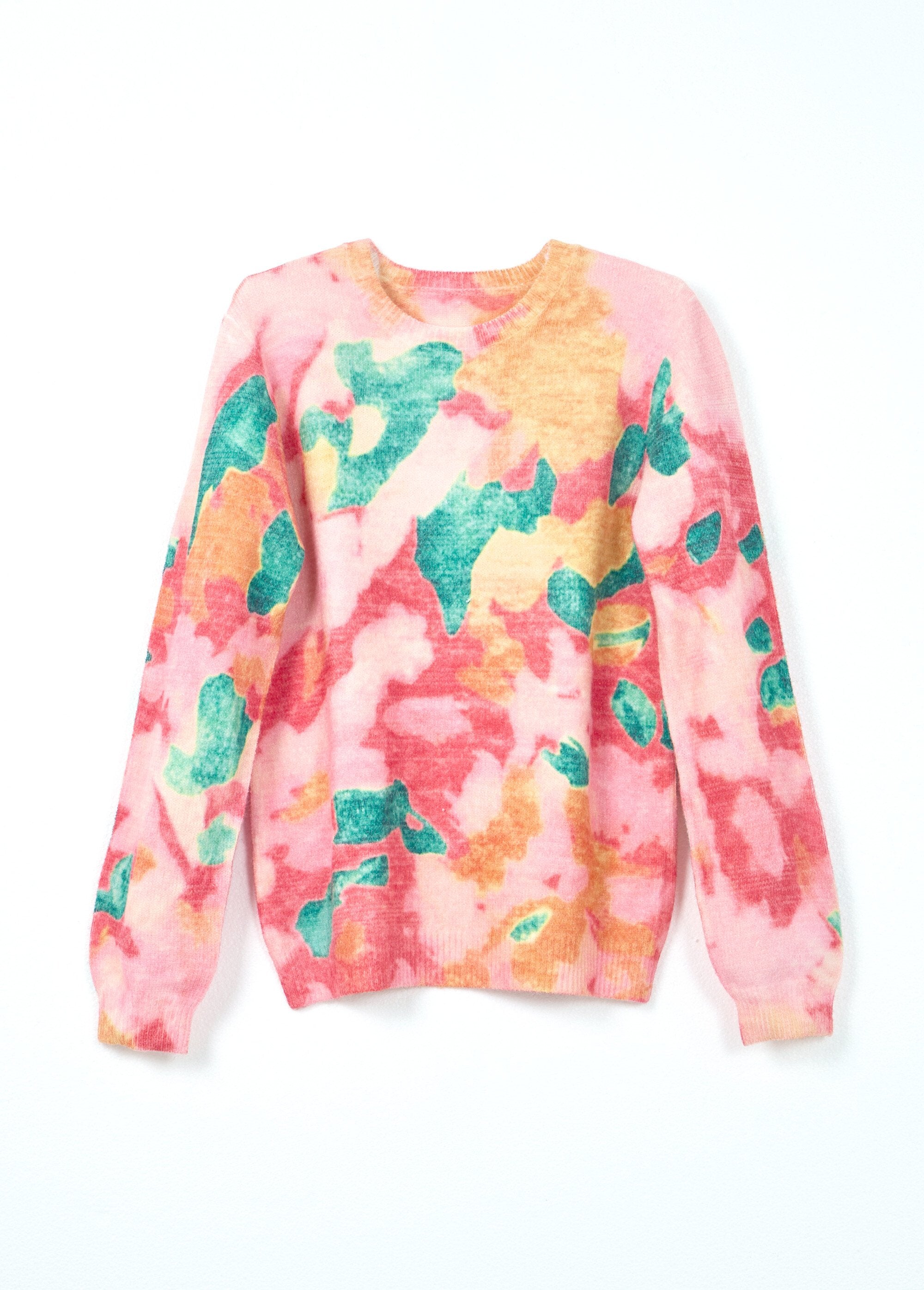 Pull_doux_col_rond_imprimé_floral_Imprime_corail_AP1_slim