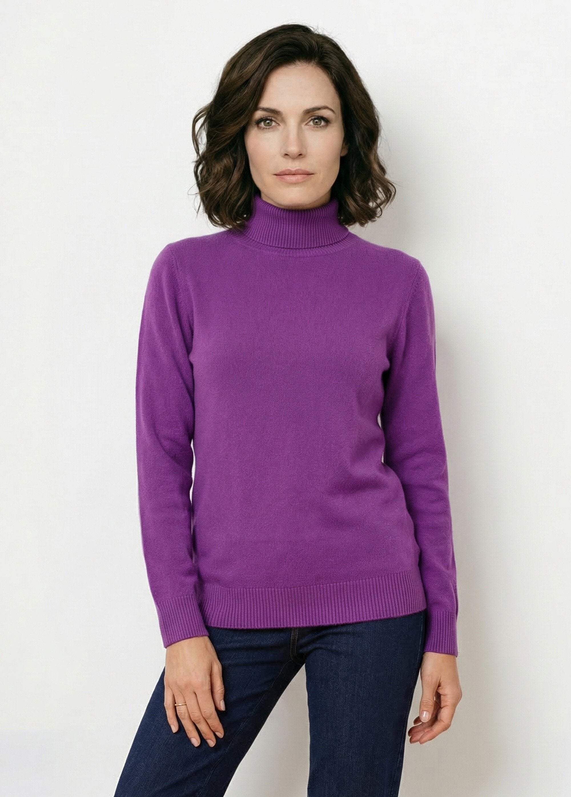 Pull_doux_col_roulé_manches_longues_Violet_FA1_slim