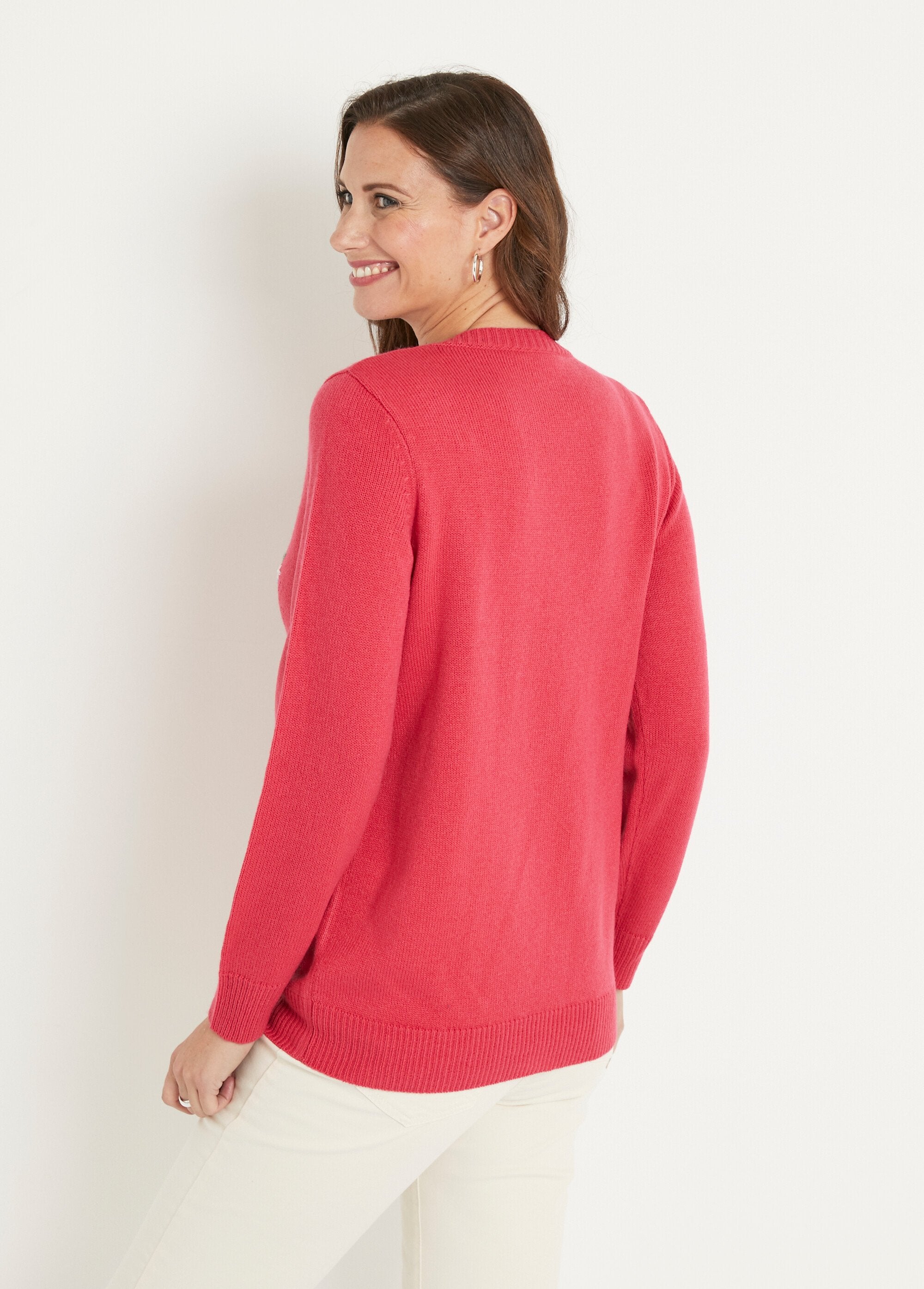 Soft_plain_embroidered_openwork_round_neck_sweater_Pink_DO1_slim