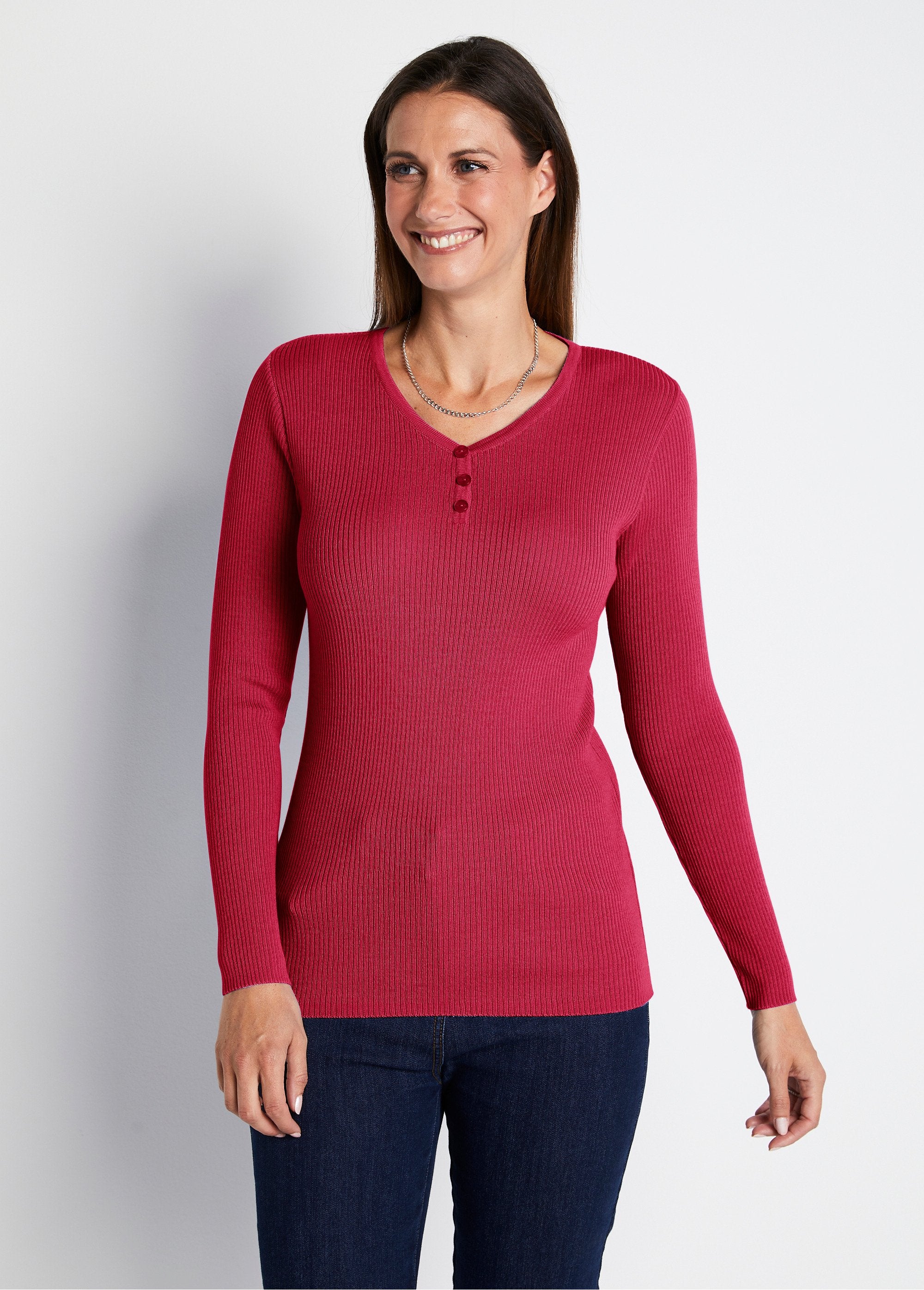 Pull_encolure_tunisienne_avec_laine_mérinos_Framboise_FA1_slim