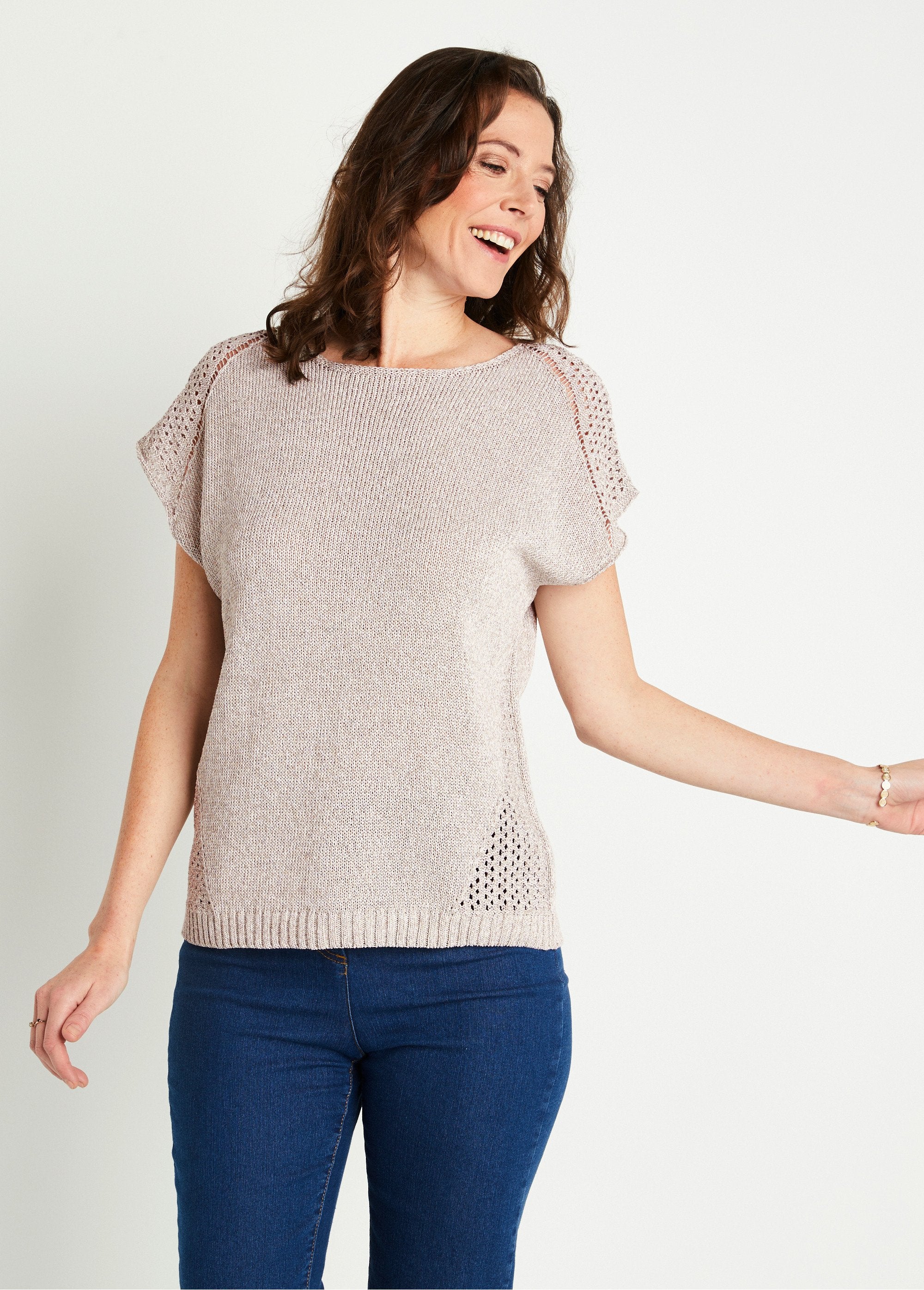 Pull_fin_ajouré_manches_courtes_Gris_FA1_slim