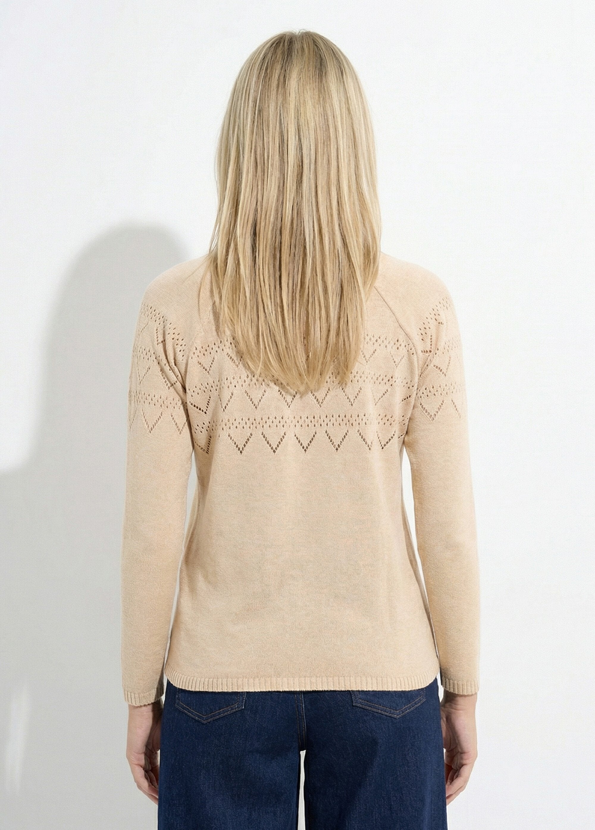 Pull_fin_ajouré_manches_longues_raglan_Beige_DO1_slim
