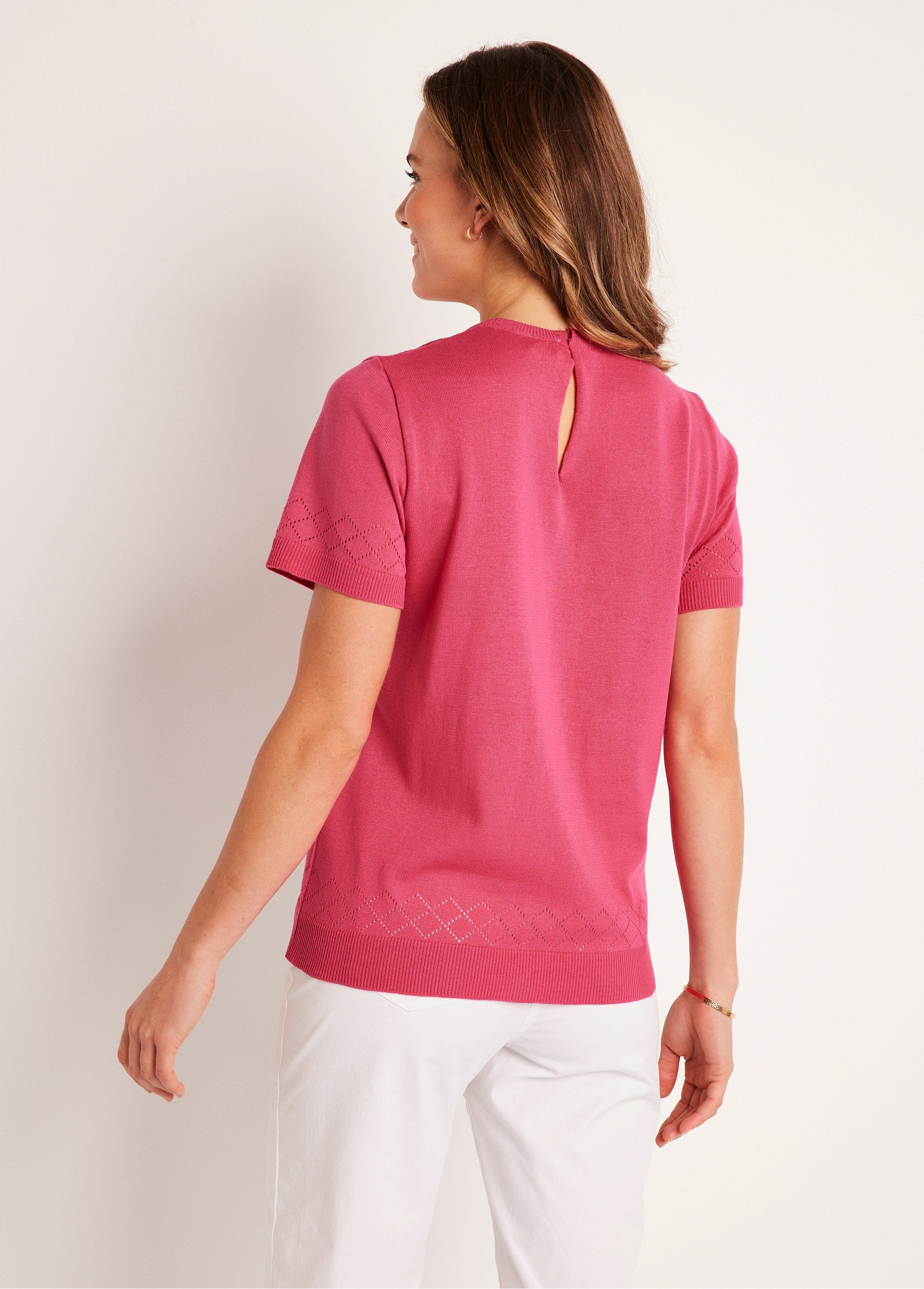 Pull_fin_manches_courtes_ajouré_Rose_DO1_slim