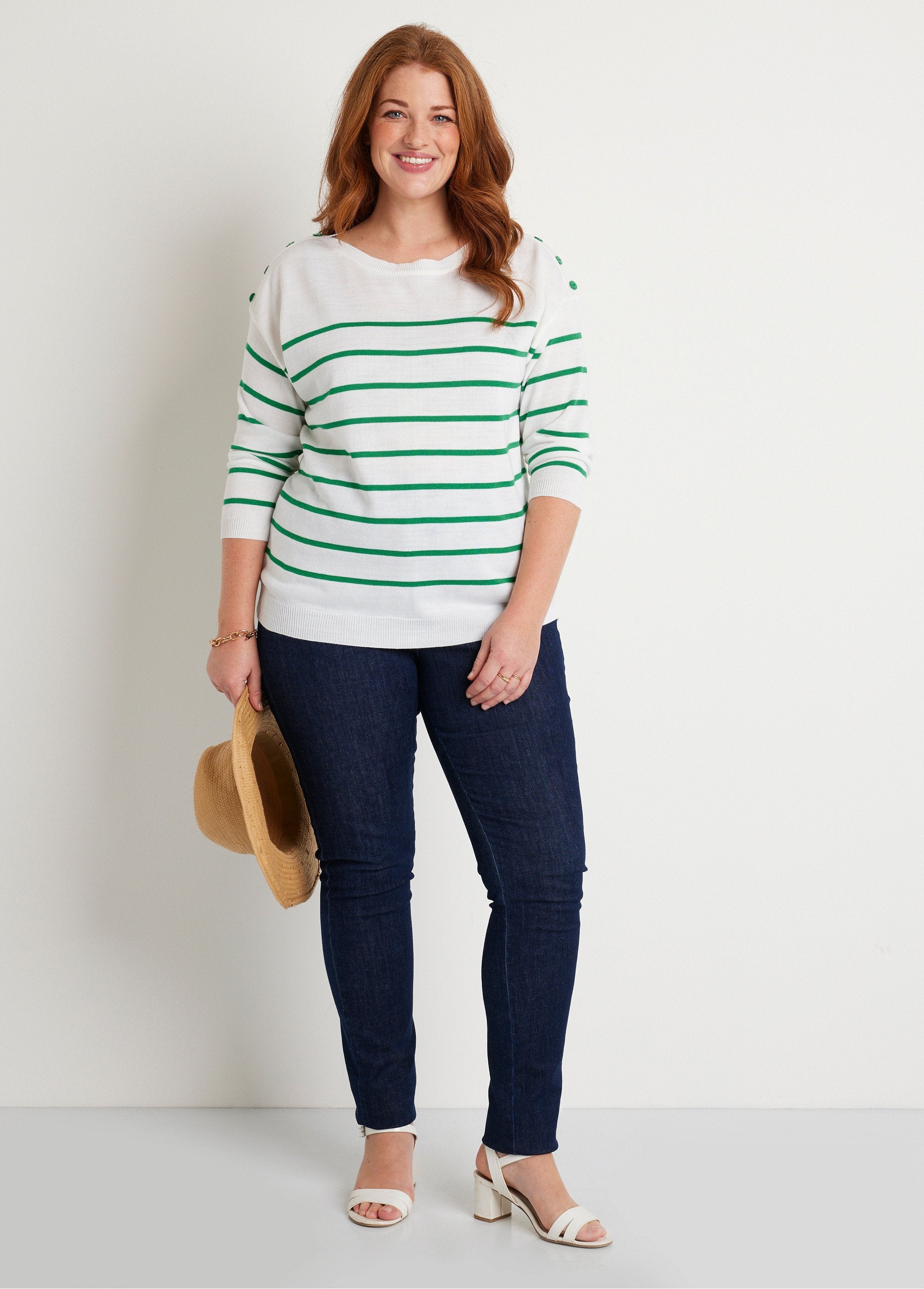 Pull_fin_rayé_Blanc_et_vert_SF1_curvy