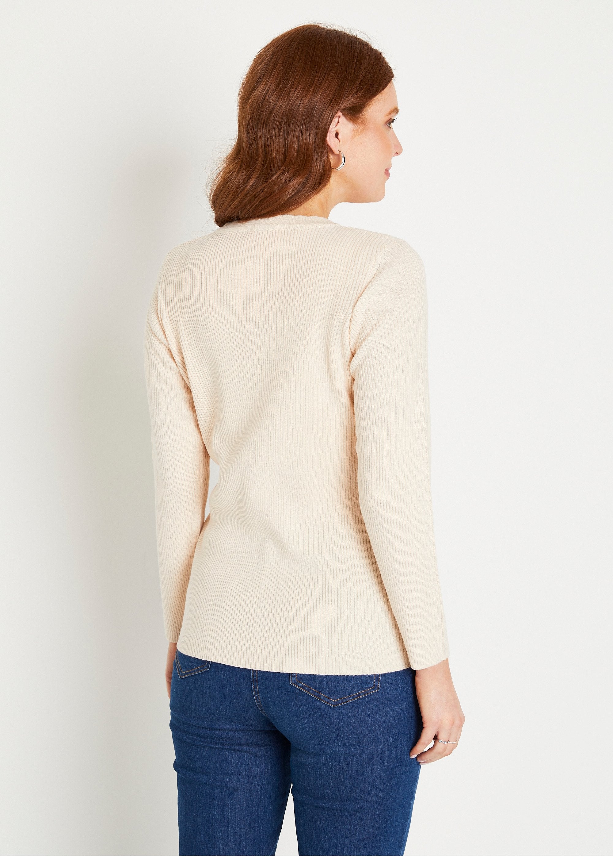 Camisola_com_decote_em_V_em_malha_canelada_fina_Beige_DO1_slim