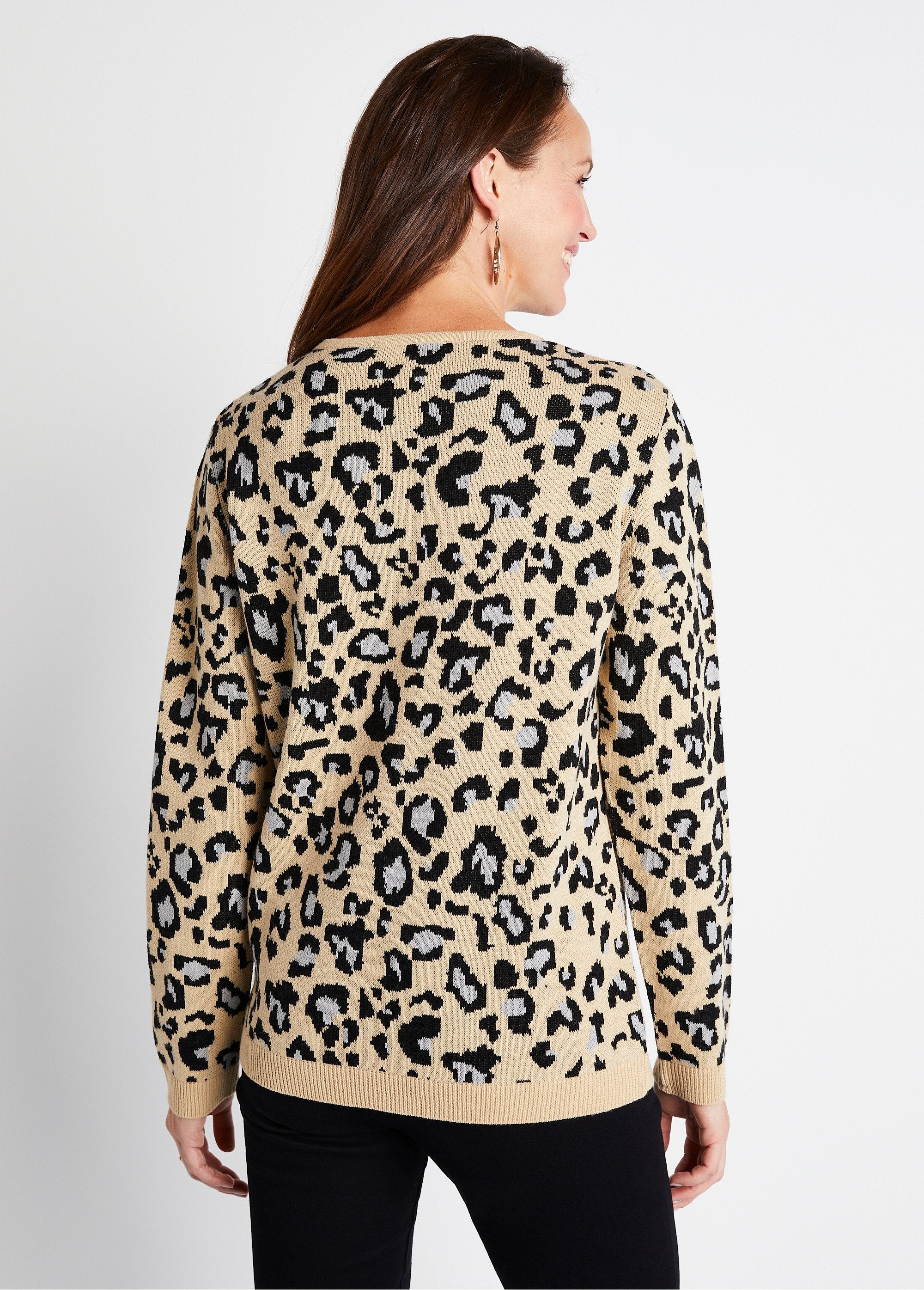 Pull_jacquard_léopard_col_rond_Beige_et_noir_DO1_slim