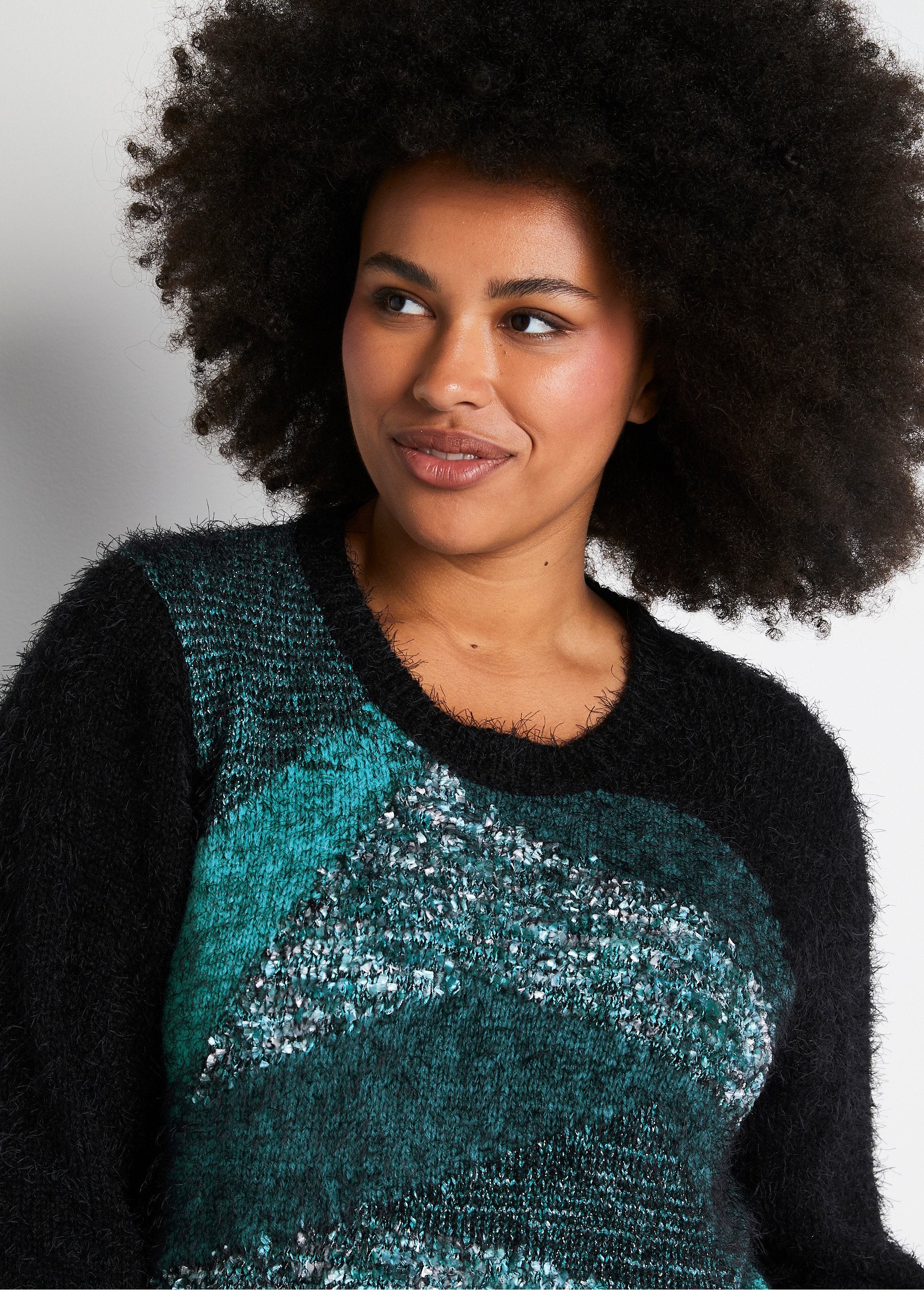 Pull_jacquard_maille_poilue_col_rond_Canard_DE1_curvy