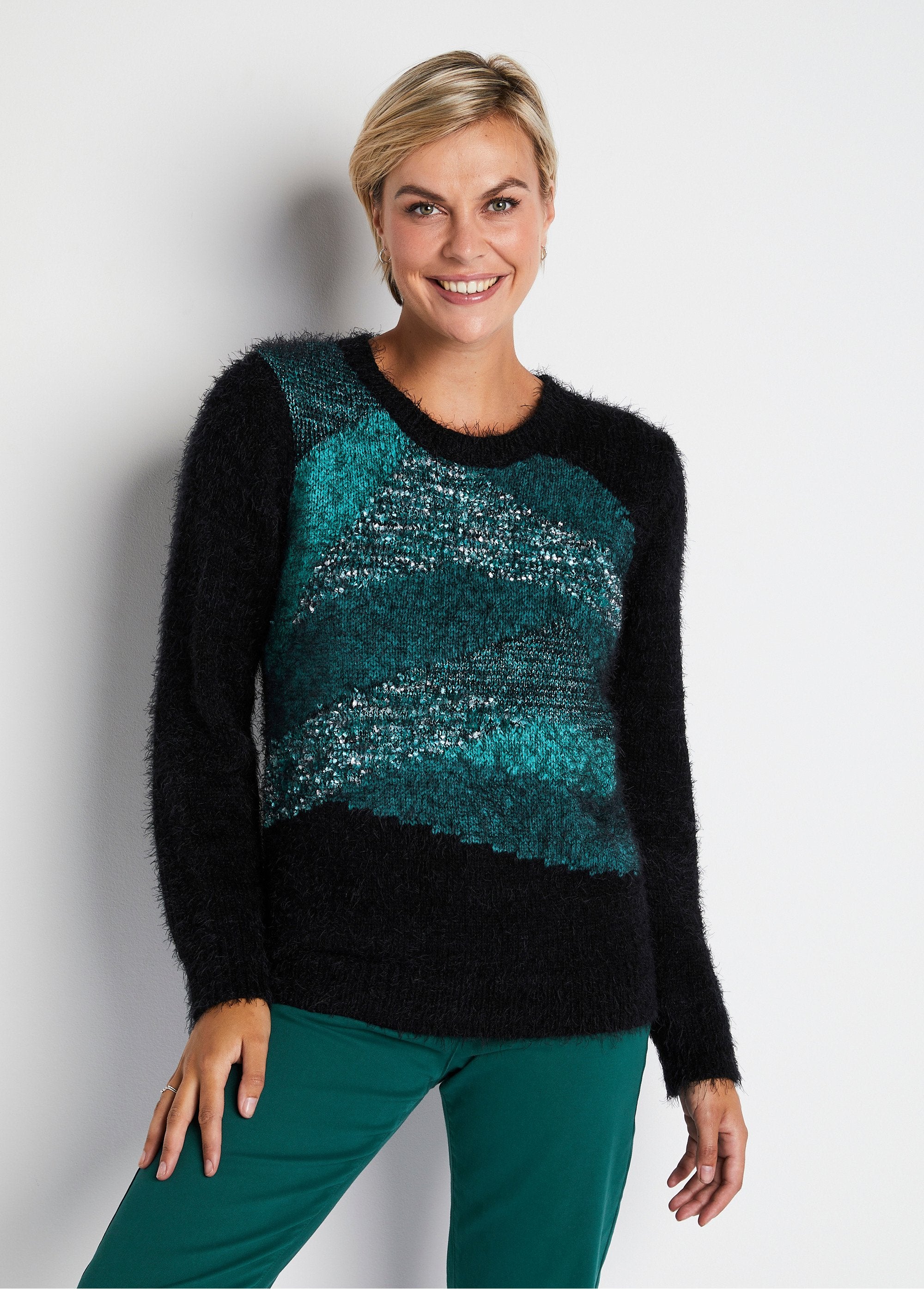 Pull_jacquard_maille_poilue_col_rond_Canard_FA1_slim