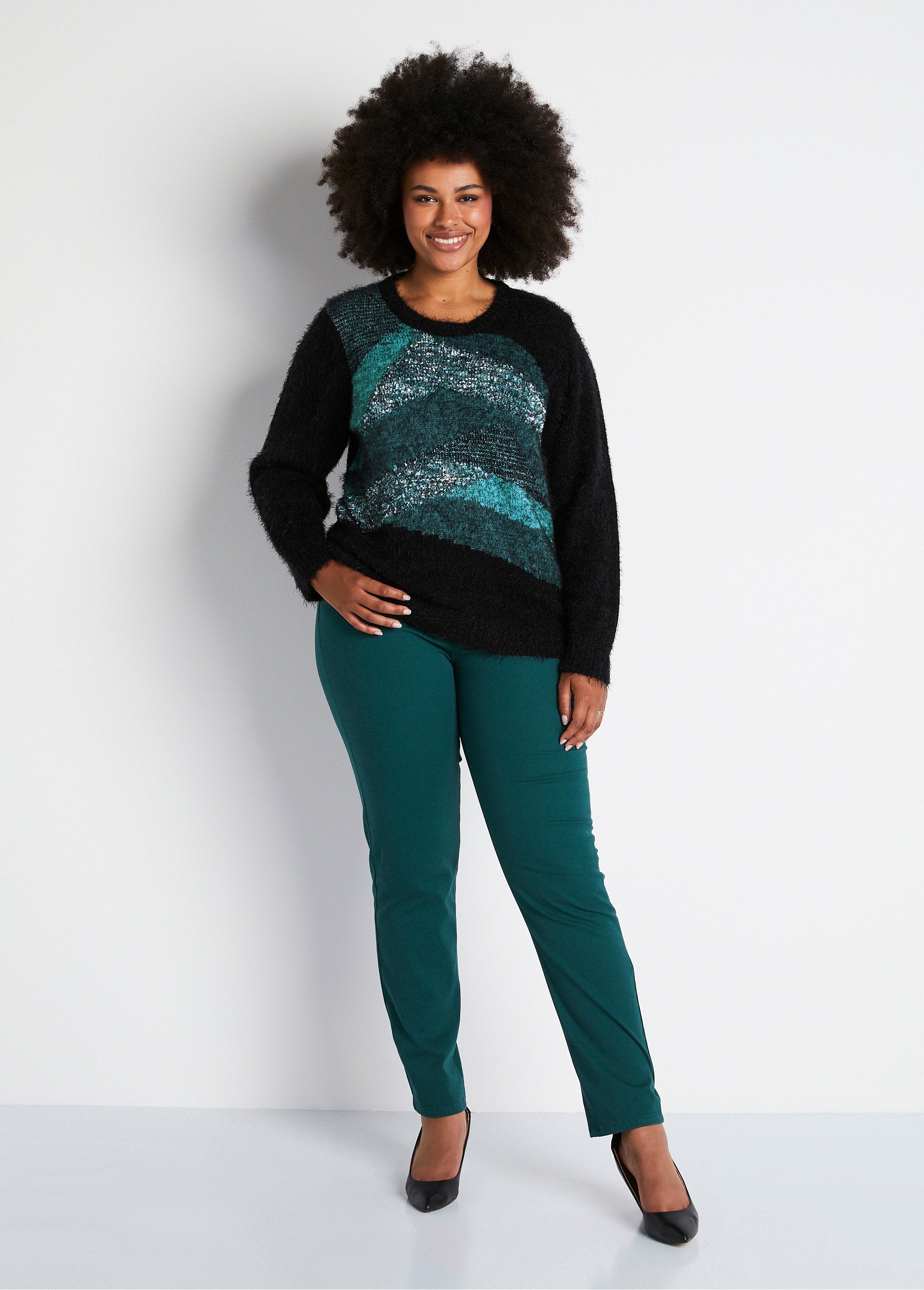 Pull_jacquard_maille_poilue_col_rond_Canard_SF1_curvy