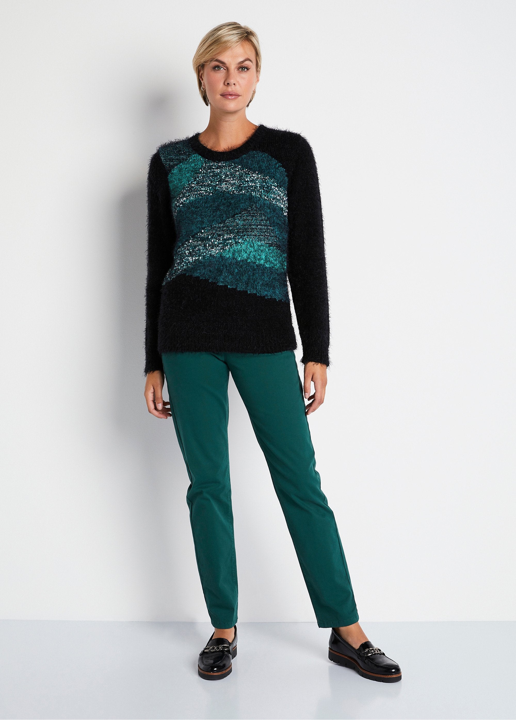 Pull_jacquard_maille_poilue_col_rond_Canard_SF1_slim