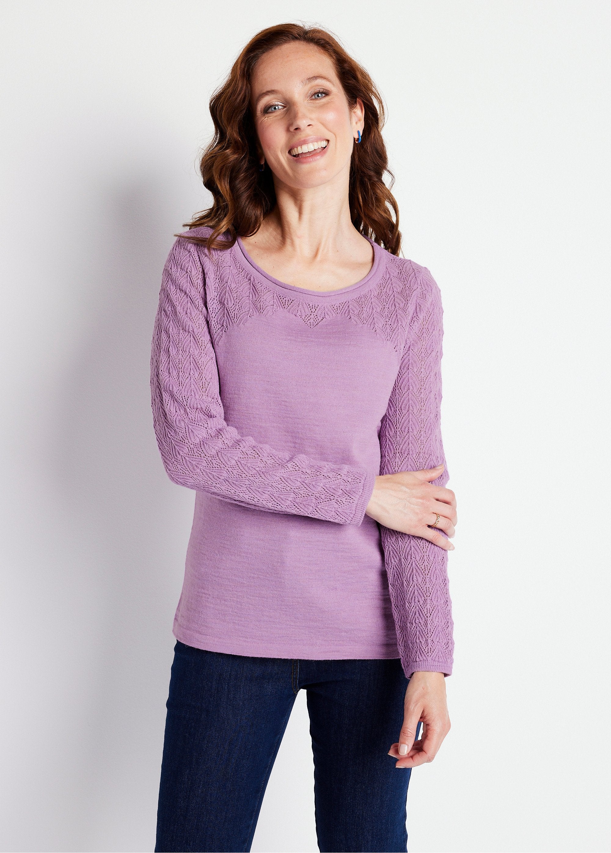 Pull_jersey_et_ajouré_manches_longues_Lilas_FA1_slim