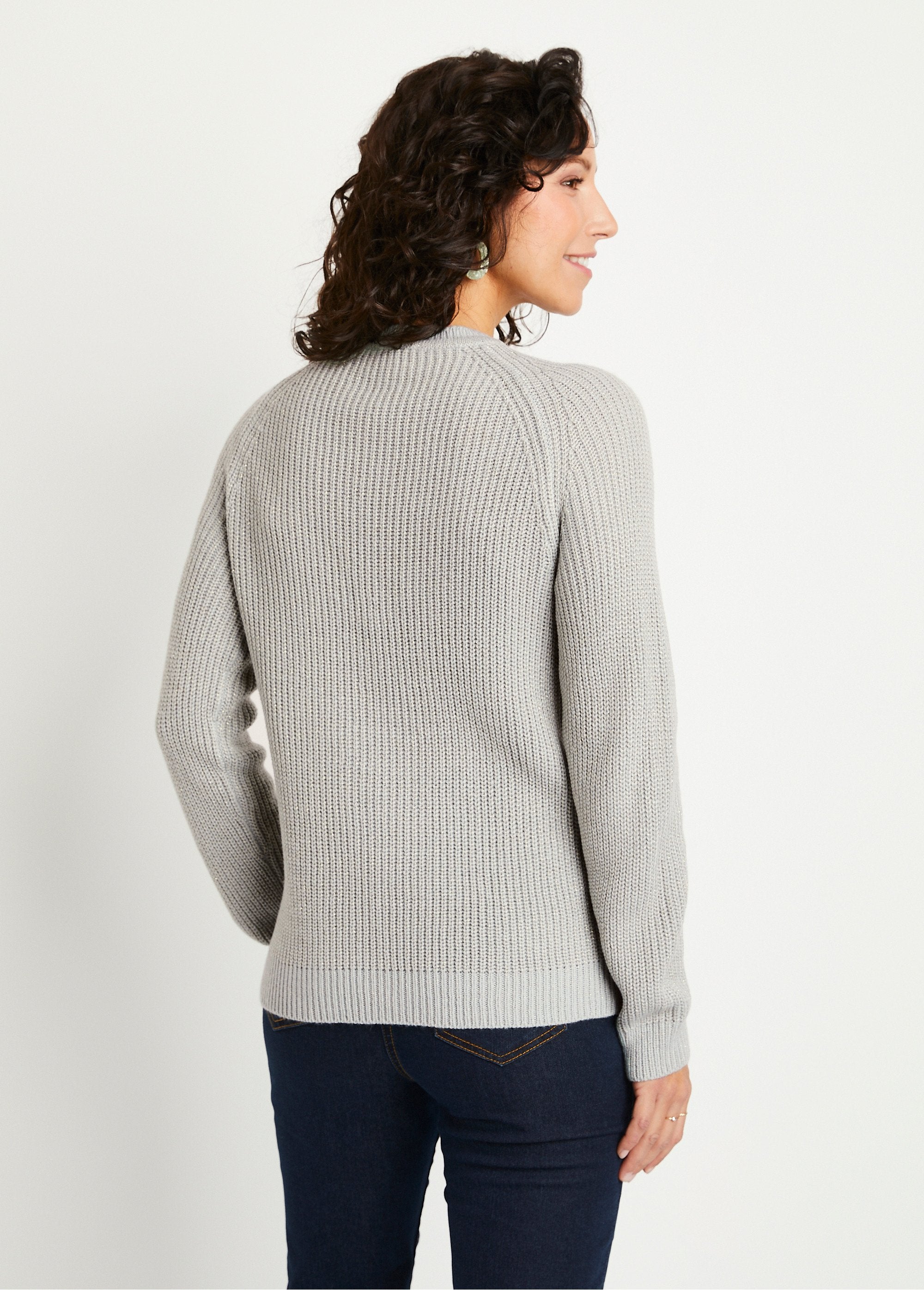 Pull_maille_brillante_col_rond_Menthe_DO1_slim