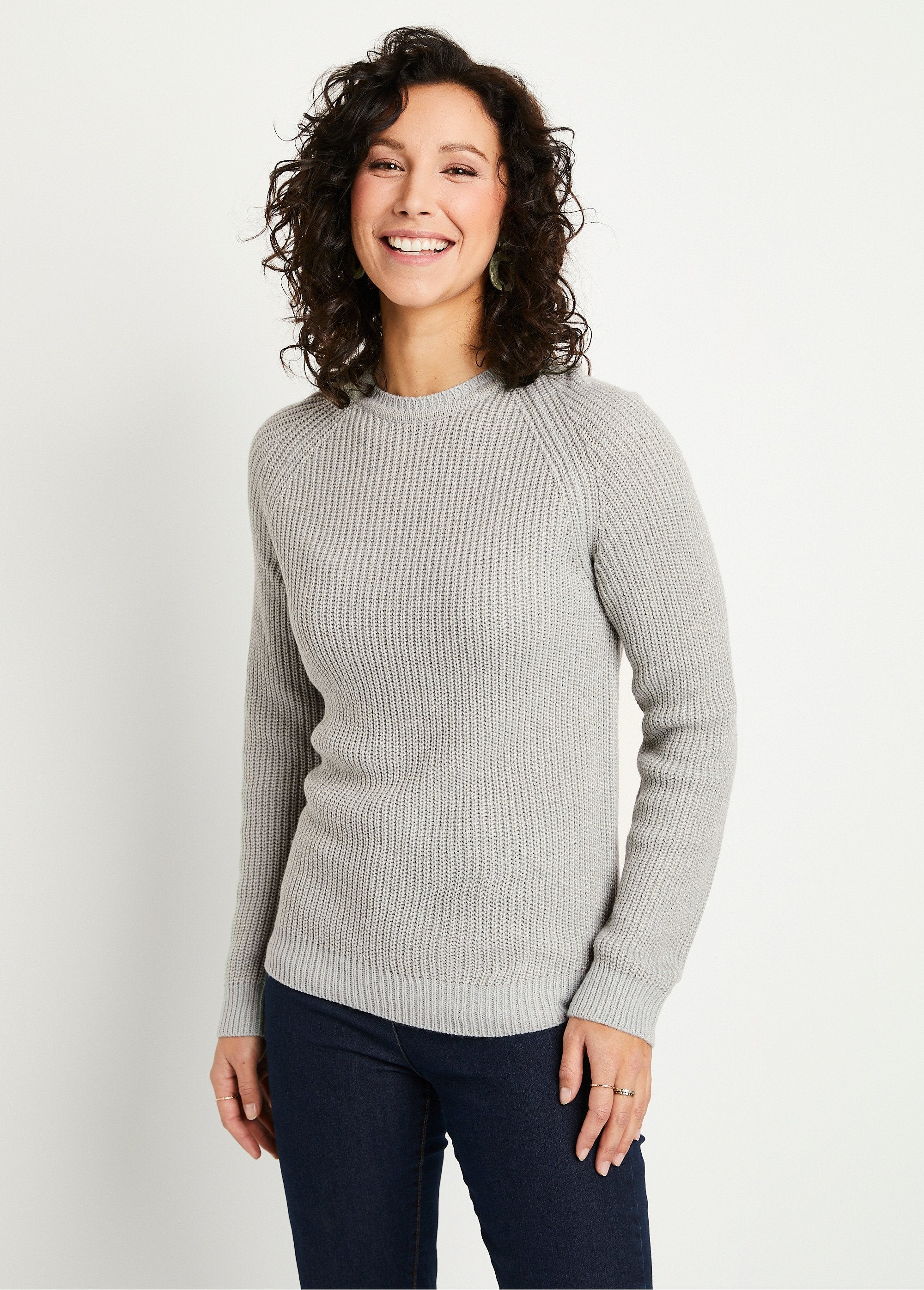 Pull_maille_brillante_col_rond_Menthe_FA1_slim