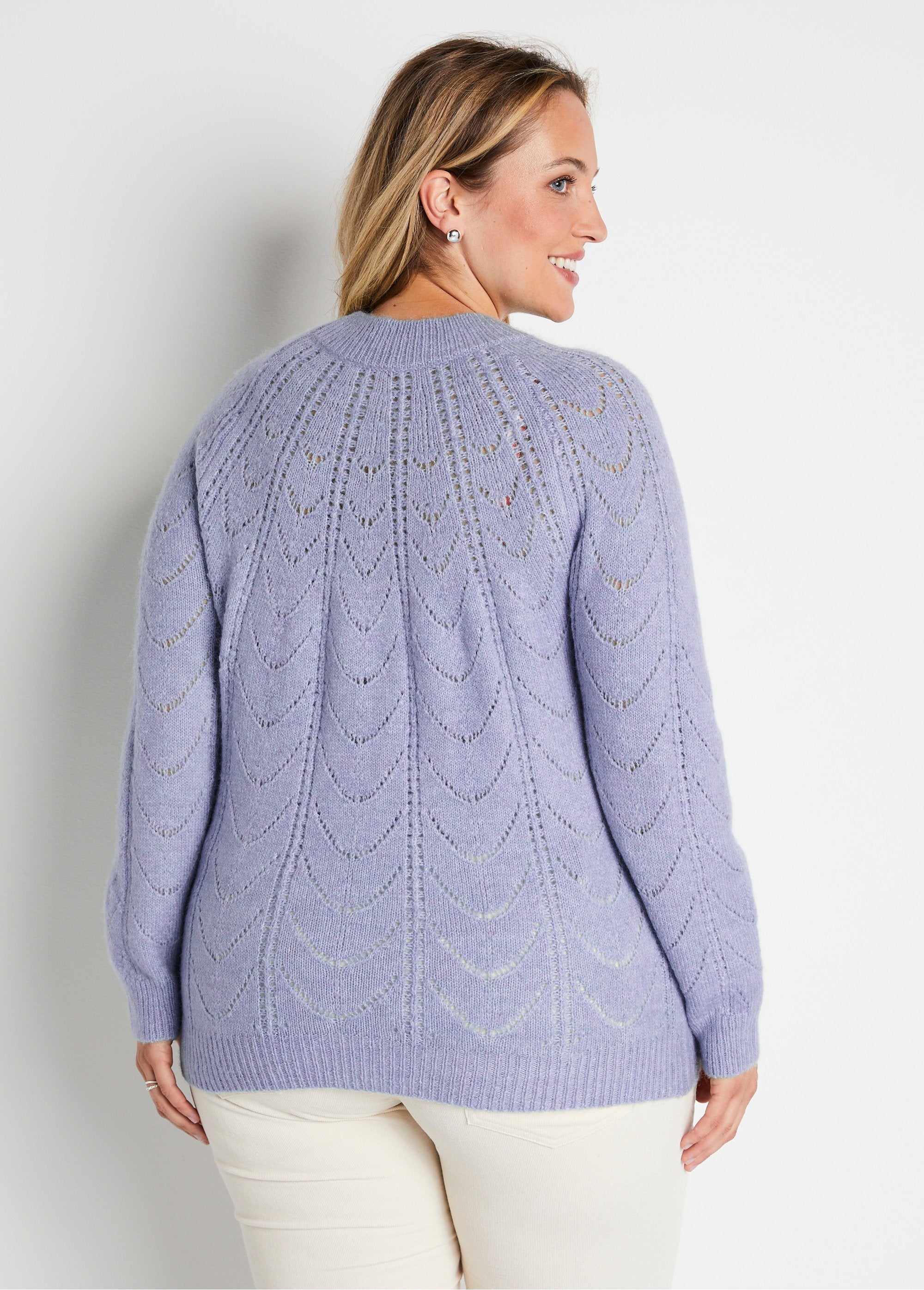 Pull_maille_chinée_ajourée_col_rond_Parme_DO1_curvy