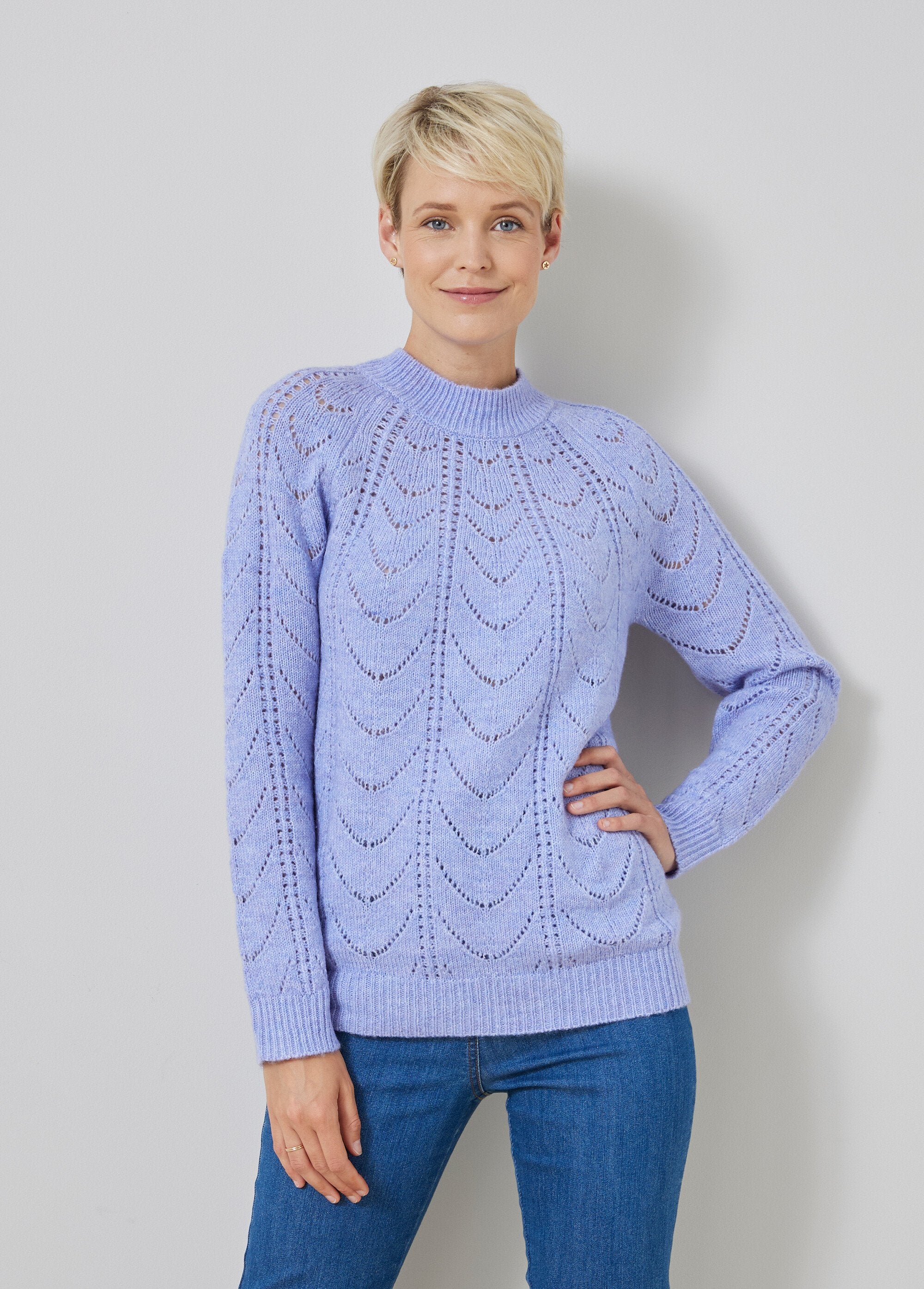 Pull_maille_chinée_ajourée_col_rond_Parme_FA1_slim