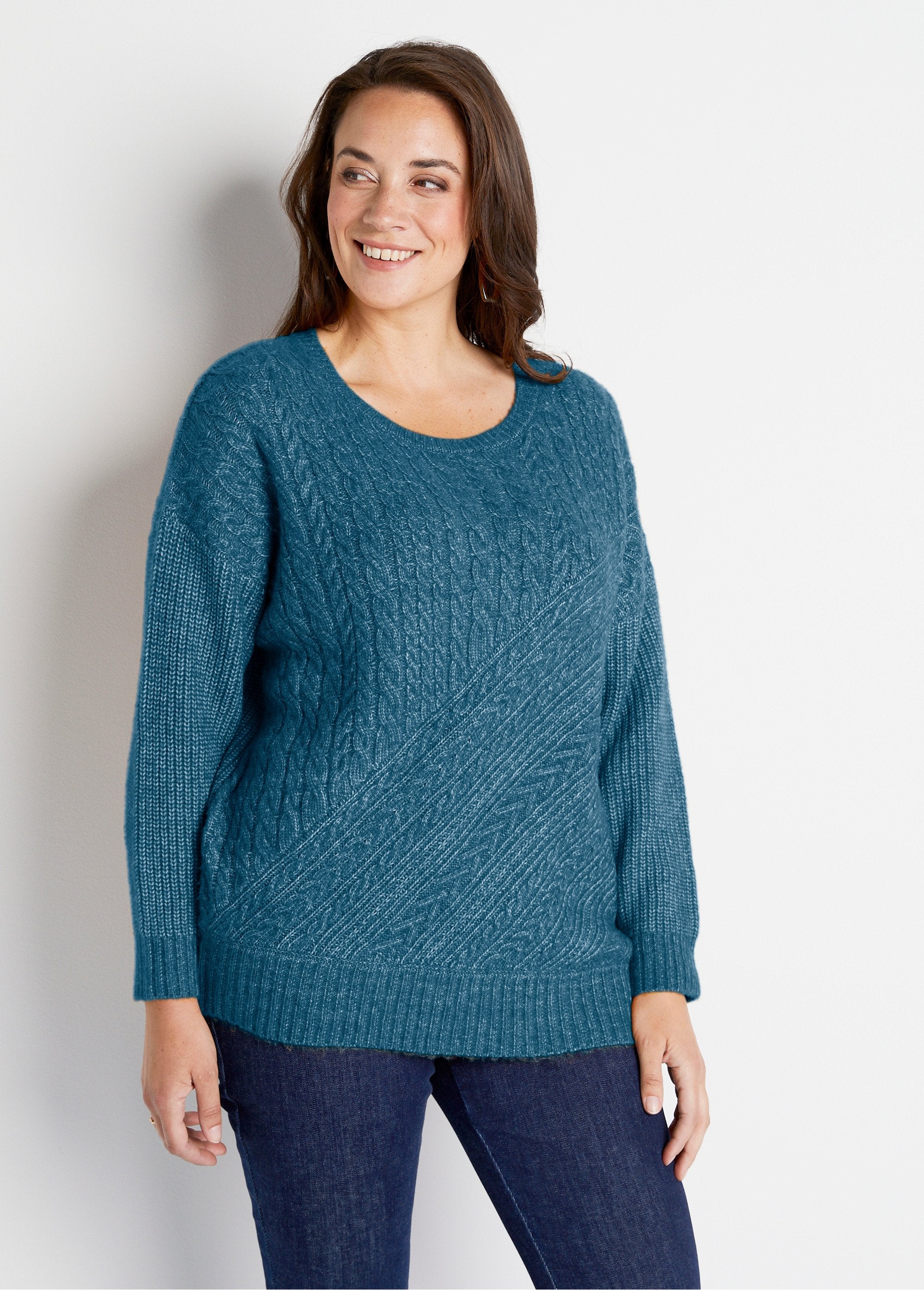 Pull_maille_chinée_perlée_torsadée_col_rond_Canard_FA1_curvy