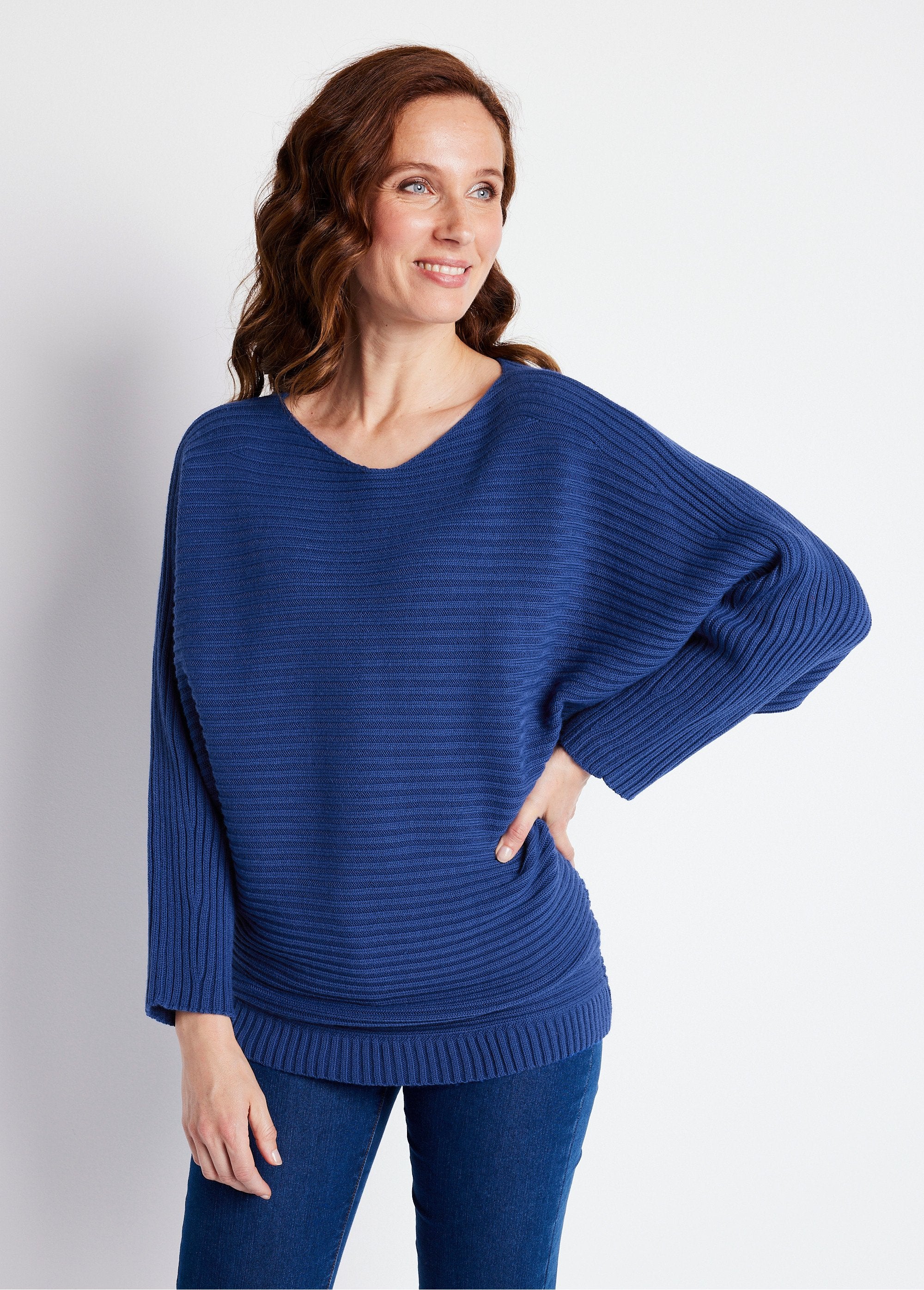 Pull_maille_côtelée_manches_chauve-souris_Bleu_FA1_slim