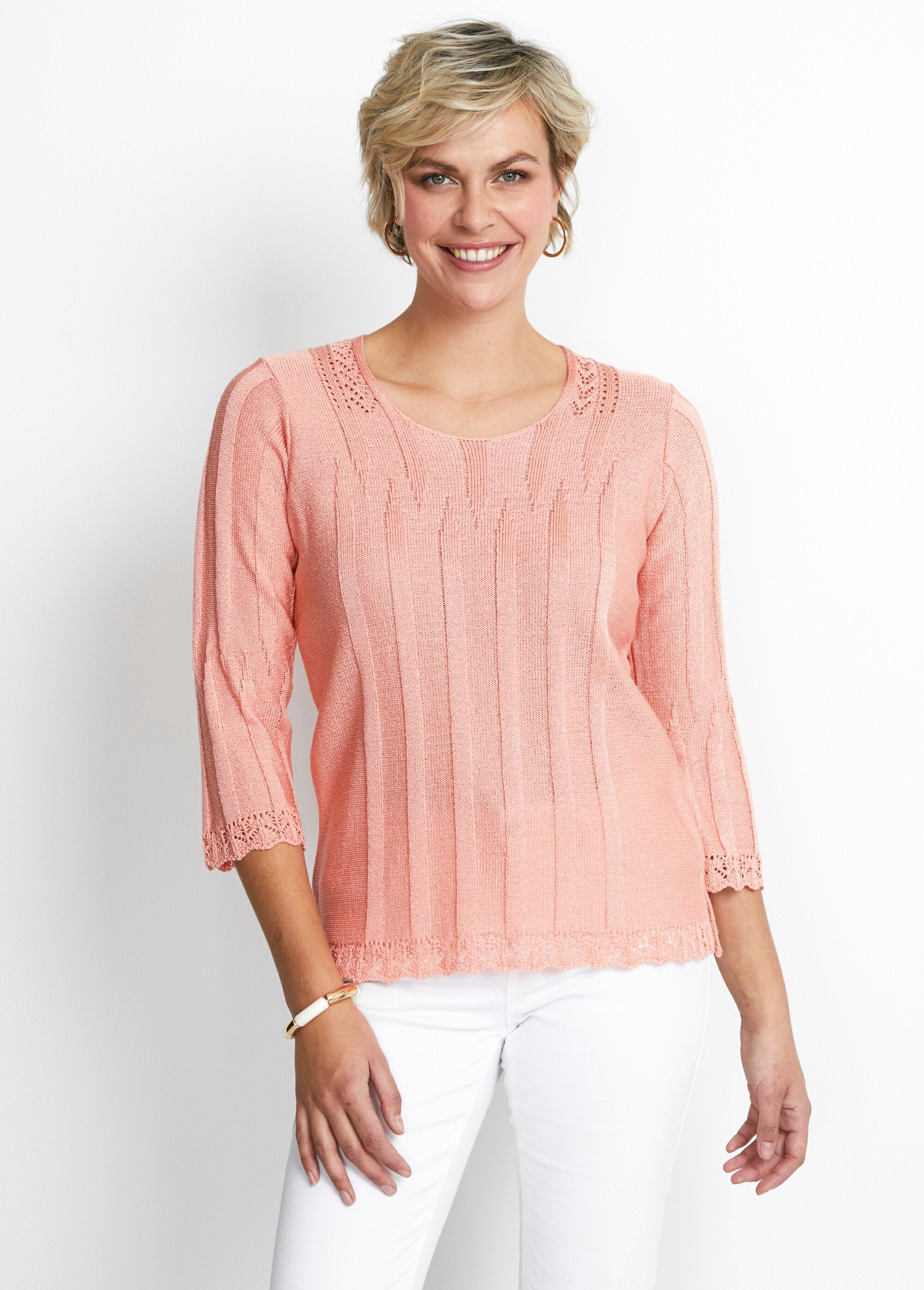 Pull_court_ajouré_col_rond_Abricot_FA1_slim