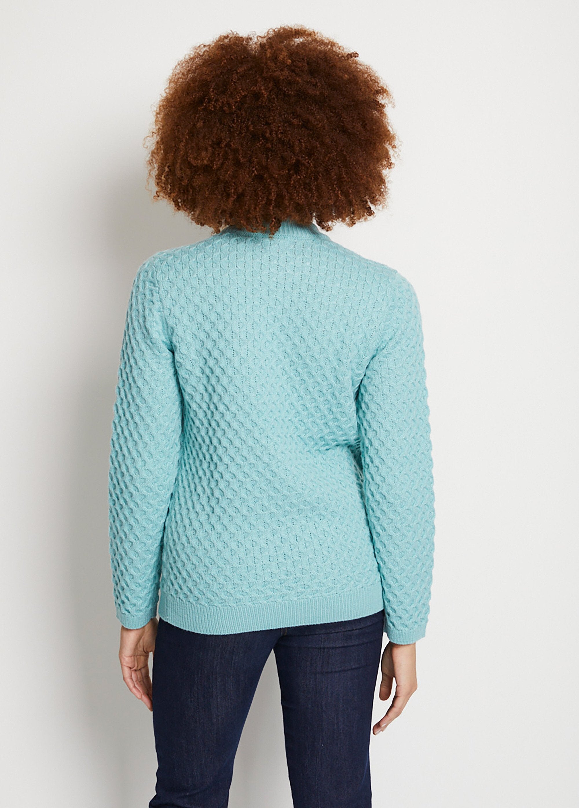 Pull_chaud_court_col_montant_maille_épaisse_Vert_DO1_slim