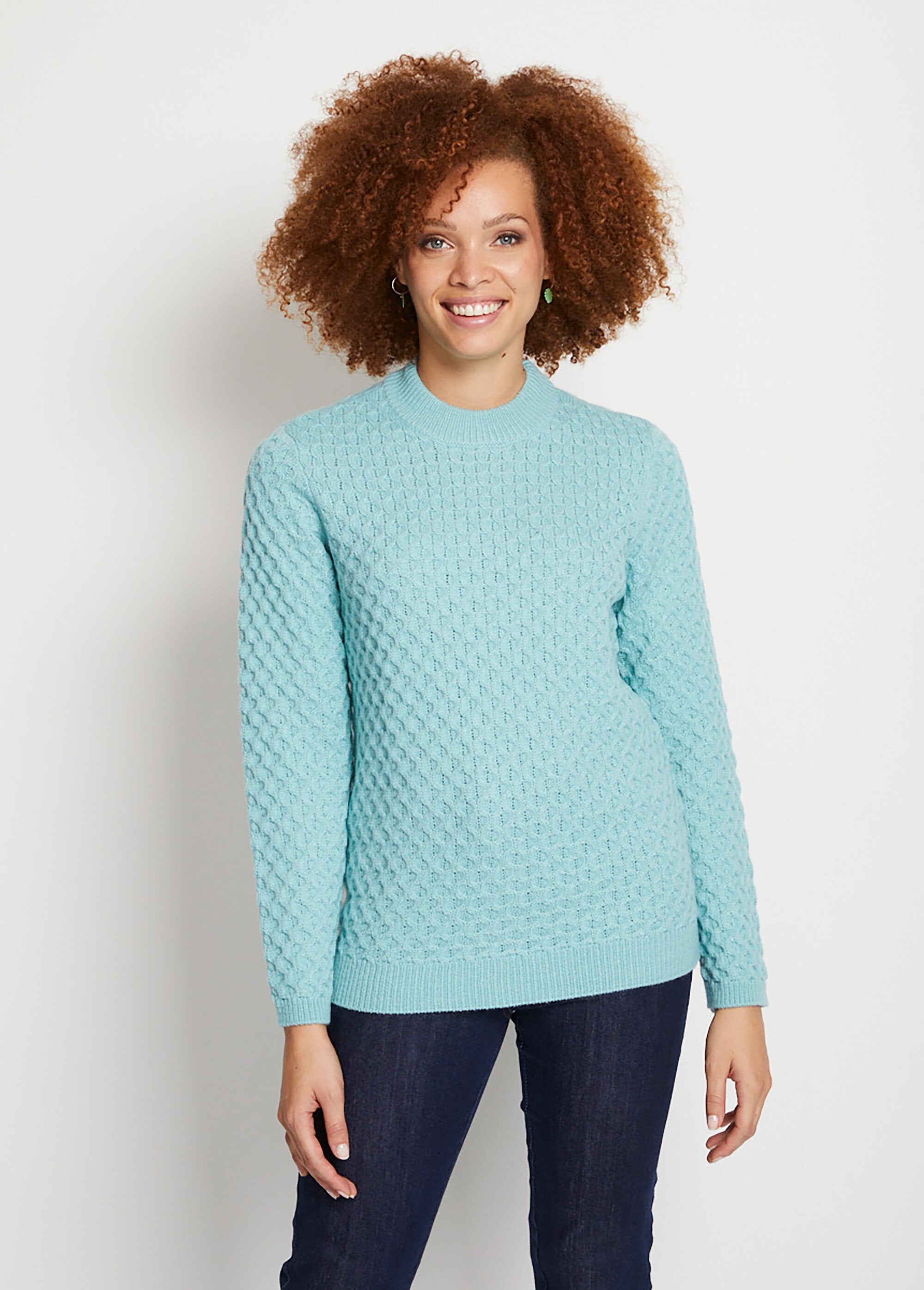 Pull_chaud_court_col_montant_maille_épaisse_Vert_FA1_slim