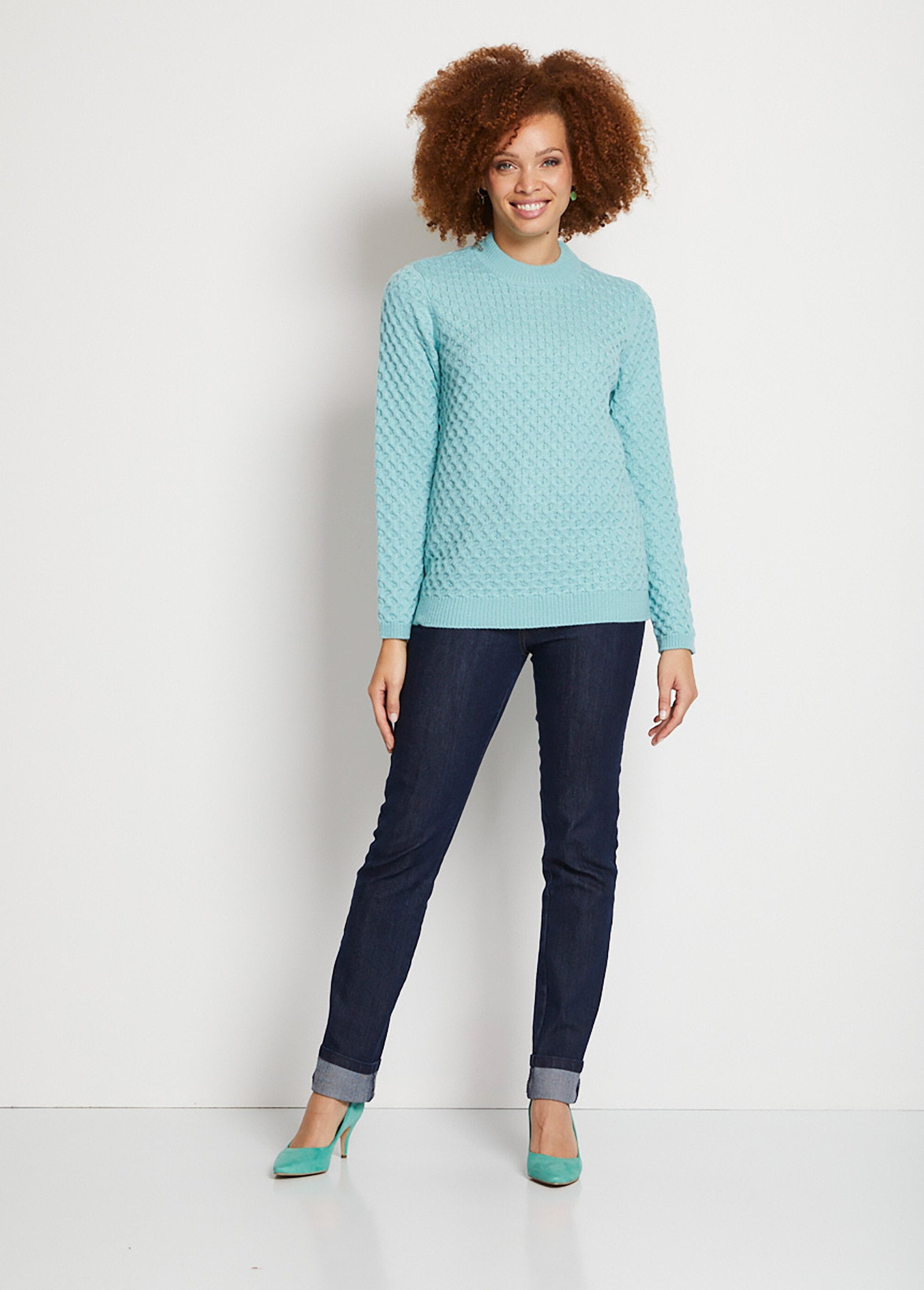 Pull_chaud_court_col_montant_maille_épaisse_Vert_SF1_slim