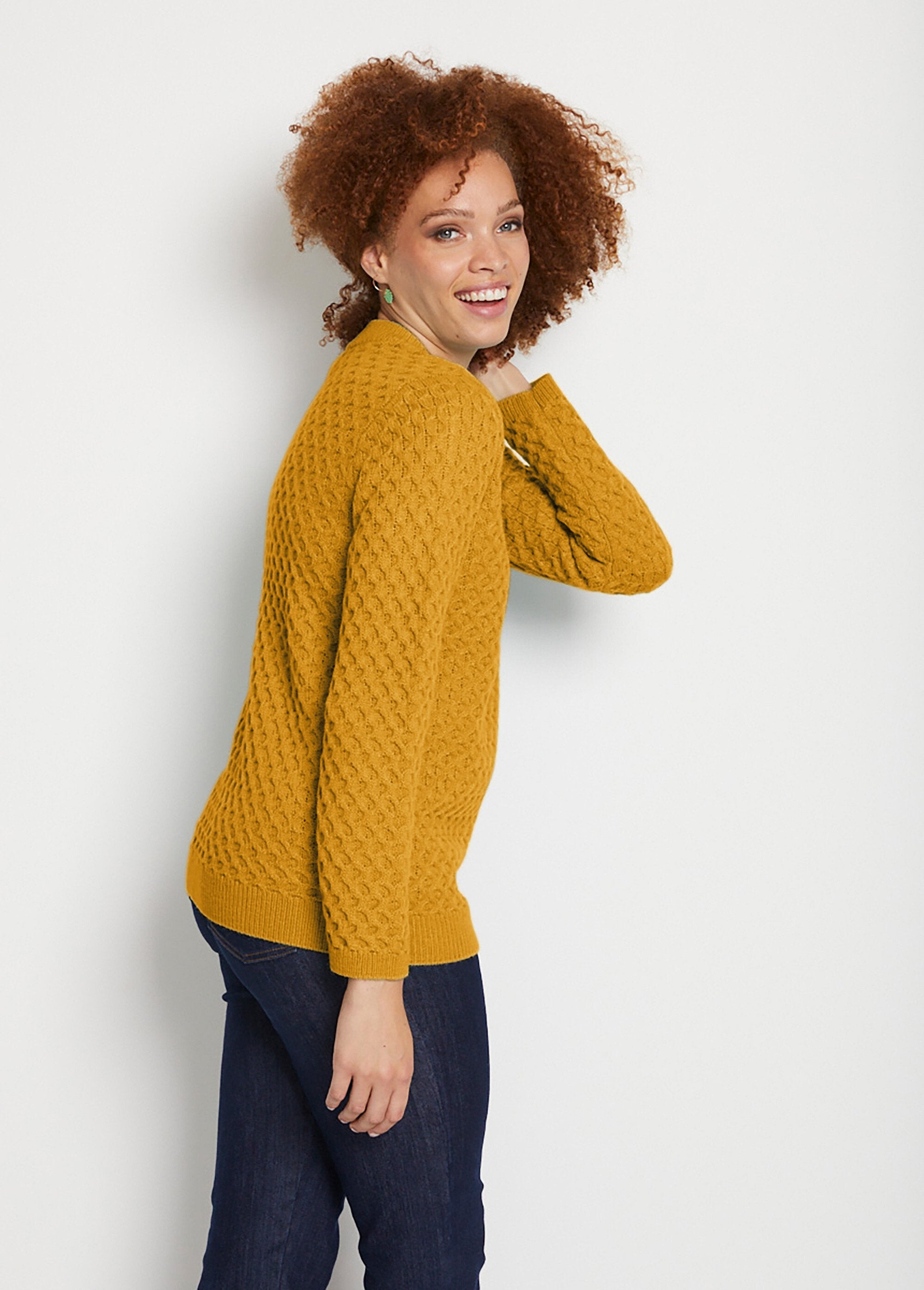 Pull_chaud_court_col_montant_maille_épaisse_Curry_DR1_slim