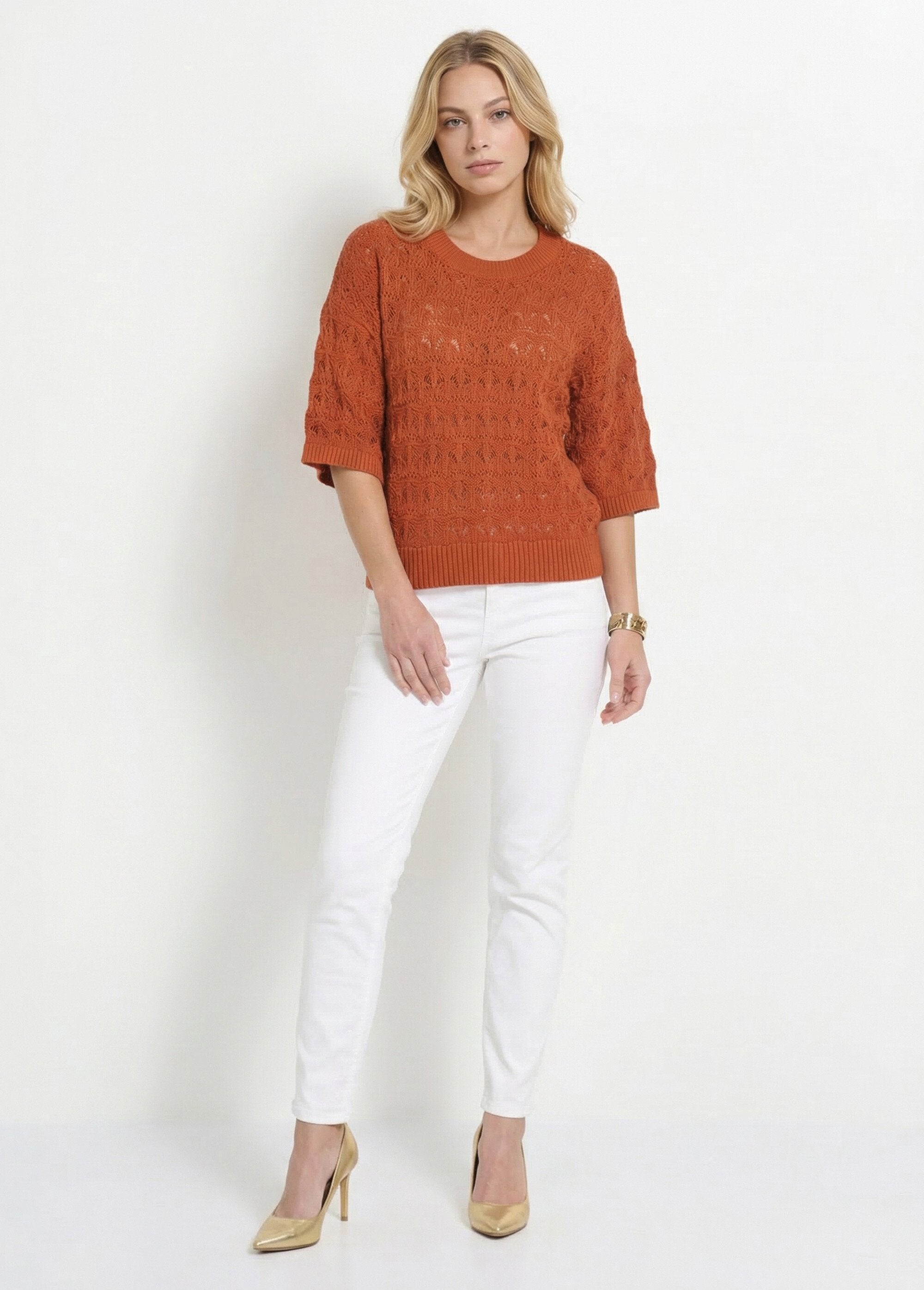 Pull_manches_courtes_en_maille_ajourée_Paprika_SF1_slim