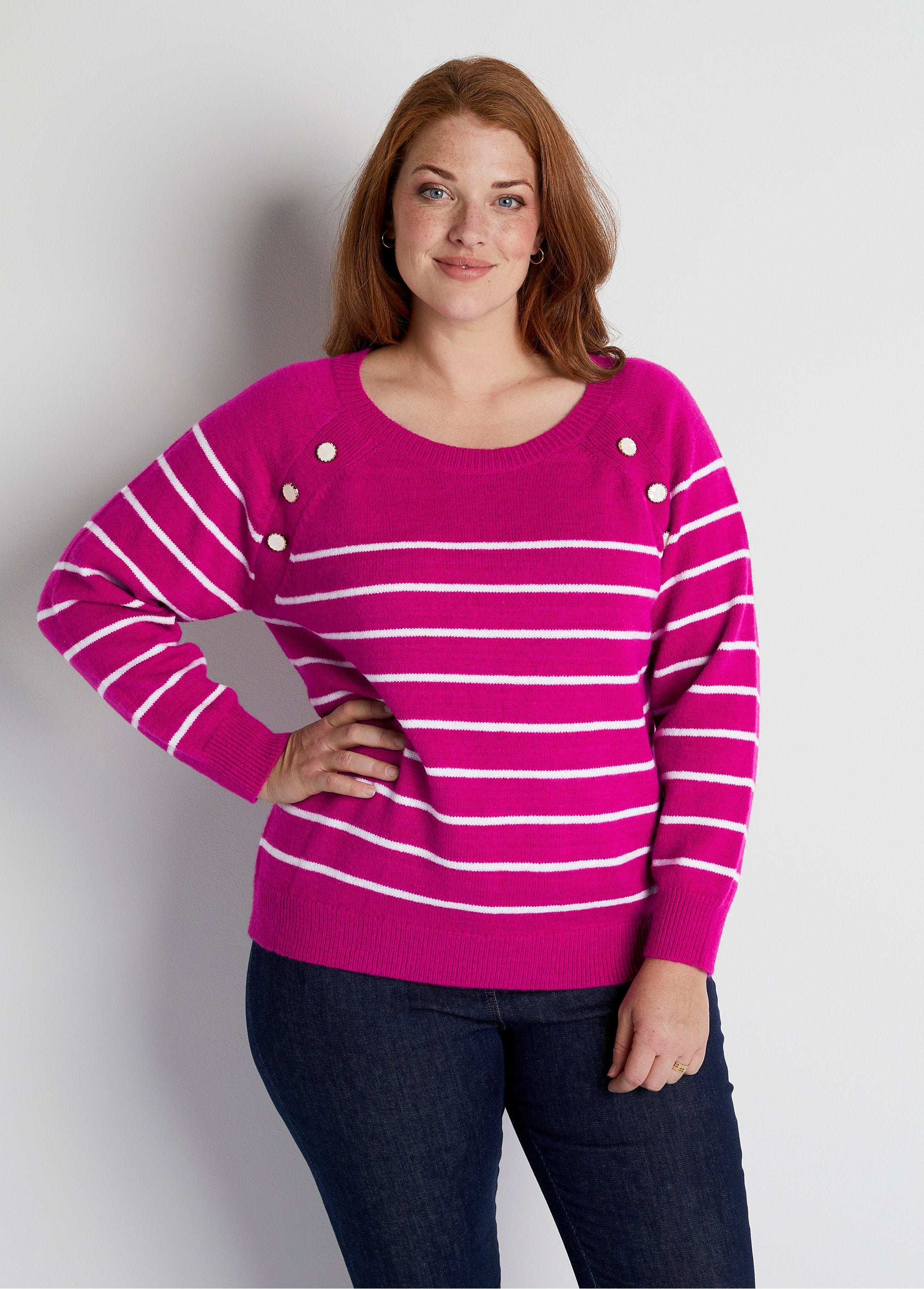 Pull_marinière_manches_longues_rayé_Cassis_et_ecru_FA1_curvy