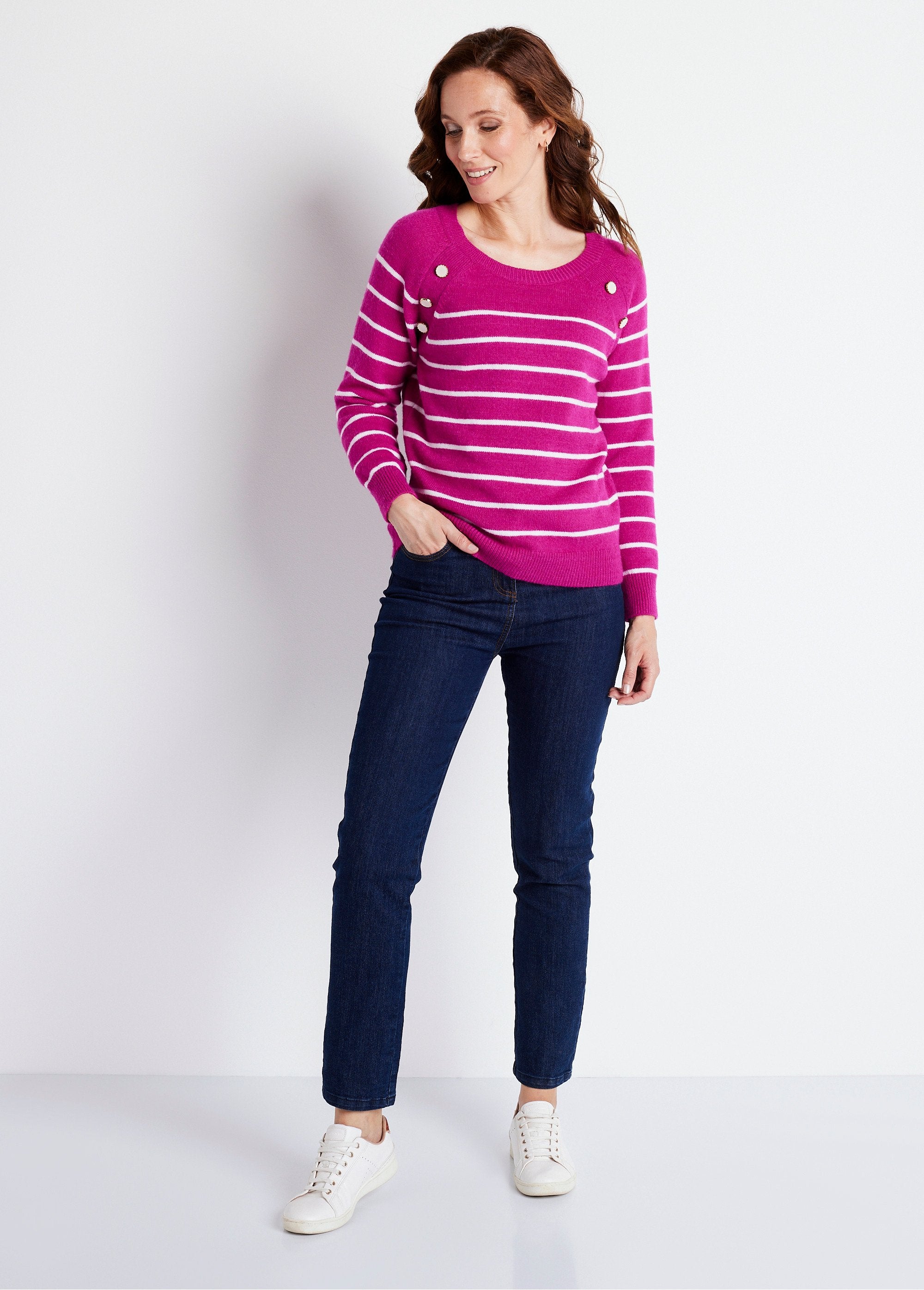 Pull_marinière_manches_longues_rayé_Cassis_et_ecru_SF1_slim