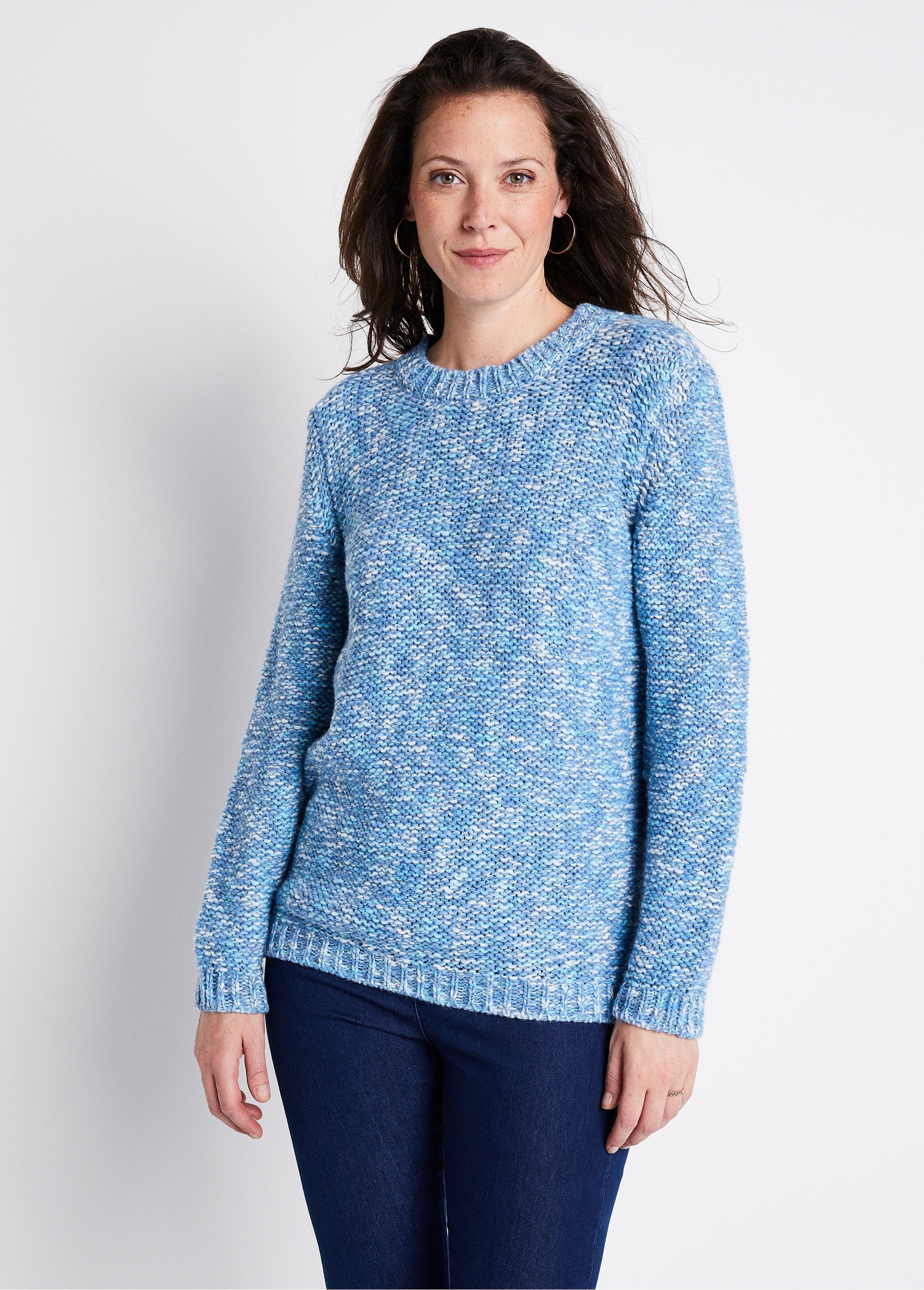 Round_neck_mouliné_sweater_with_wool_and_alpaca_Blue_and_ecru_FA1_slim