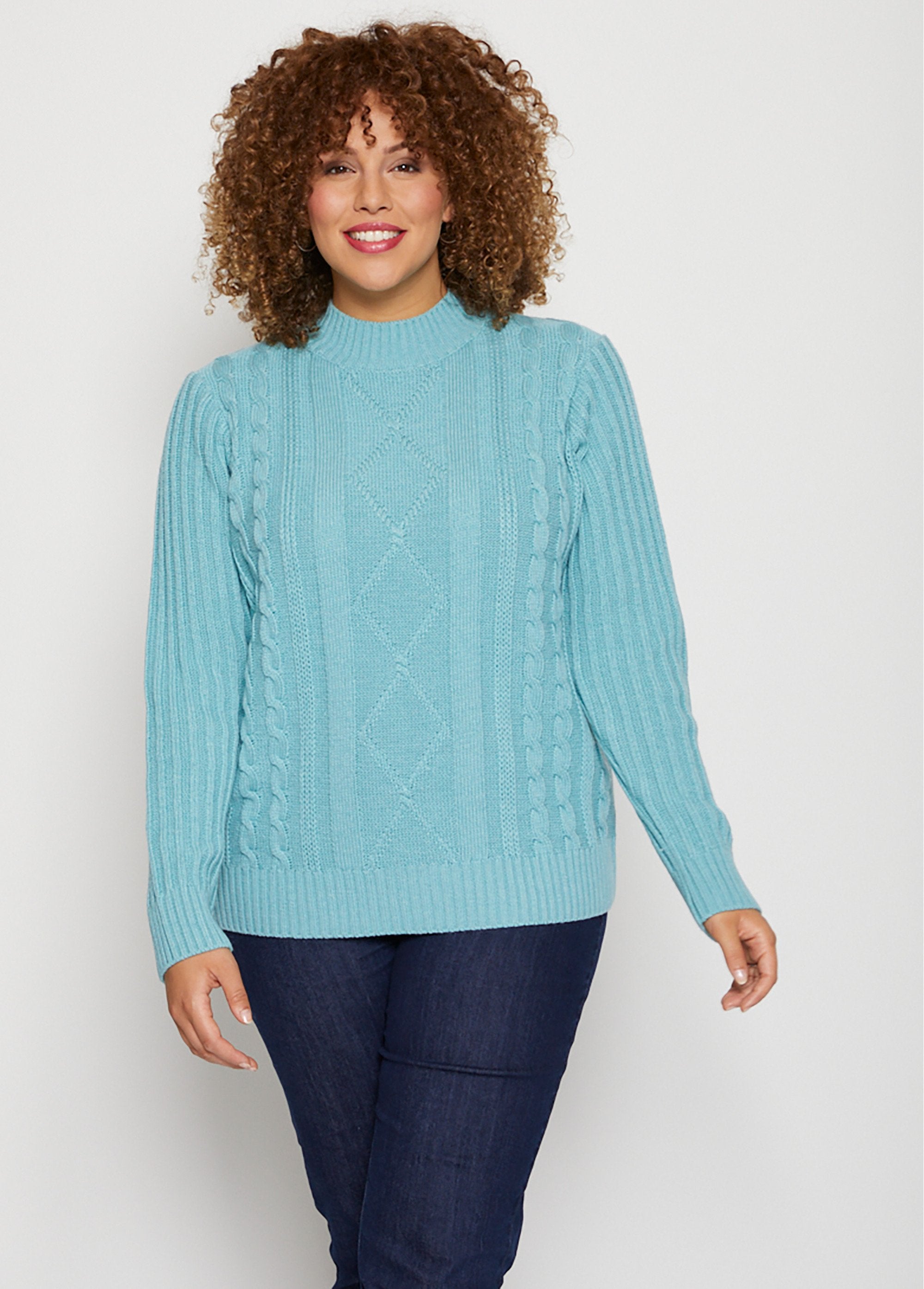 Pull_chaud_style_irlandais_col_montant_Vert_FA1_curvy