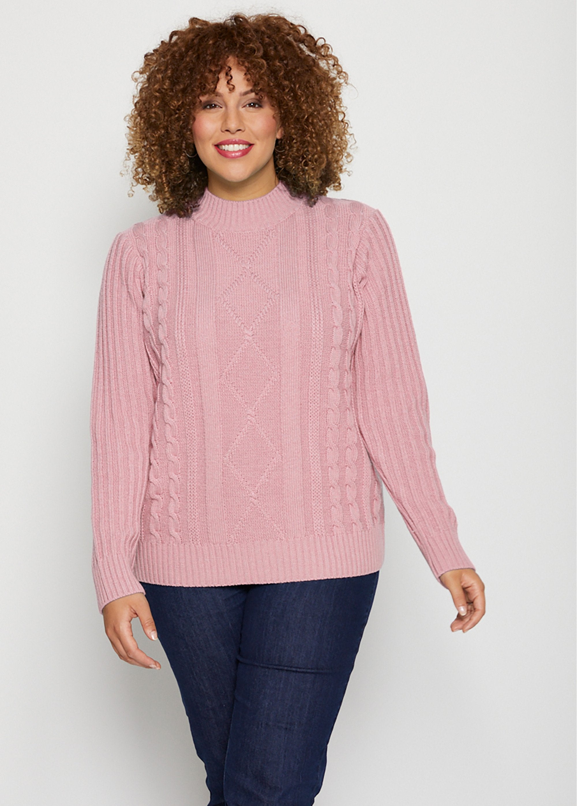 Pull_chaud_style_irlandais_col_montant_Lilas_FA1_curvy