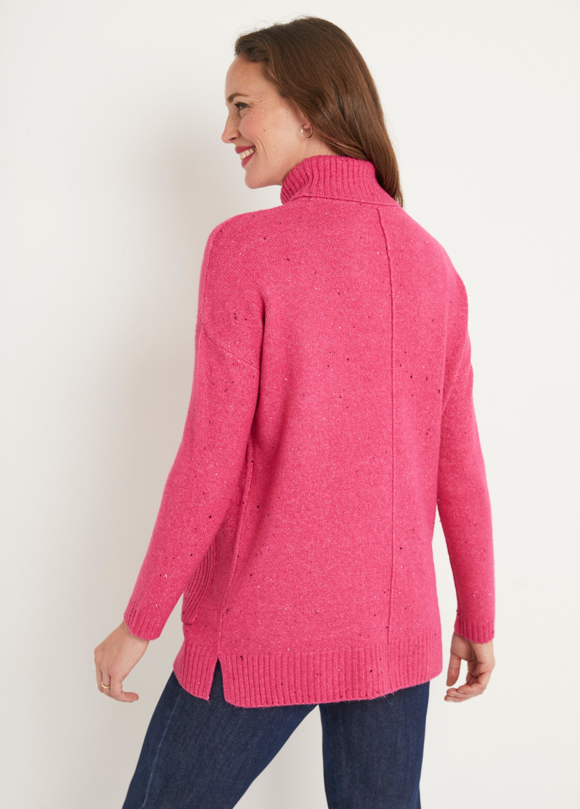 Pull-tunique_chaud_moucheté_col_roulé_Fuchsia_DO1_slim