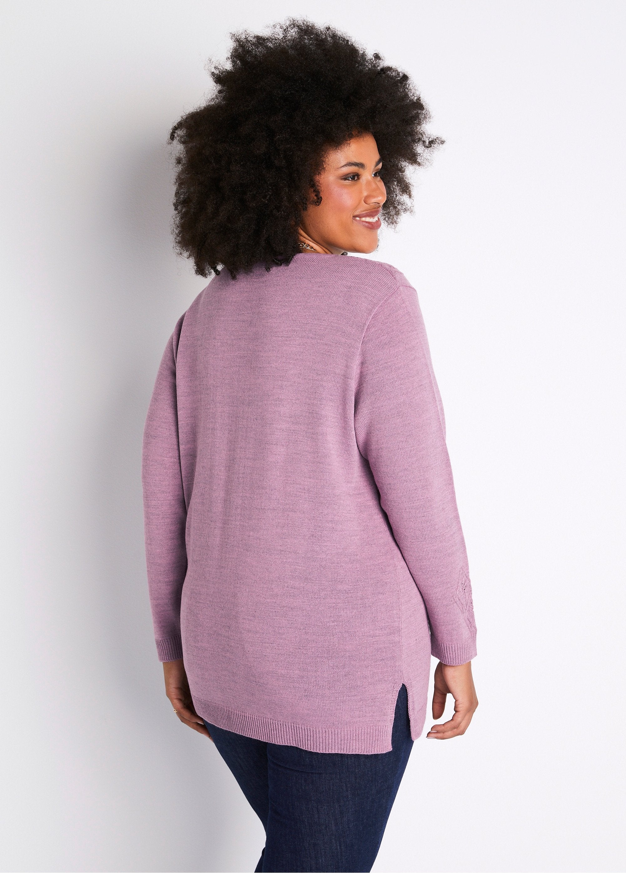 Pull-tunique_chiné_ajouré_col_rond_Chine_parme_DO1_curvy