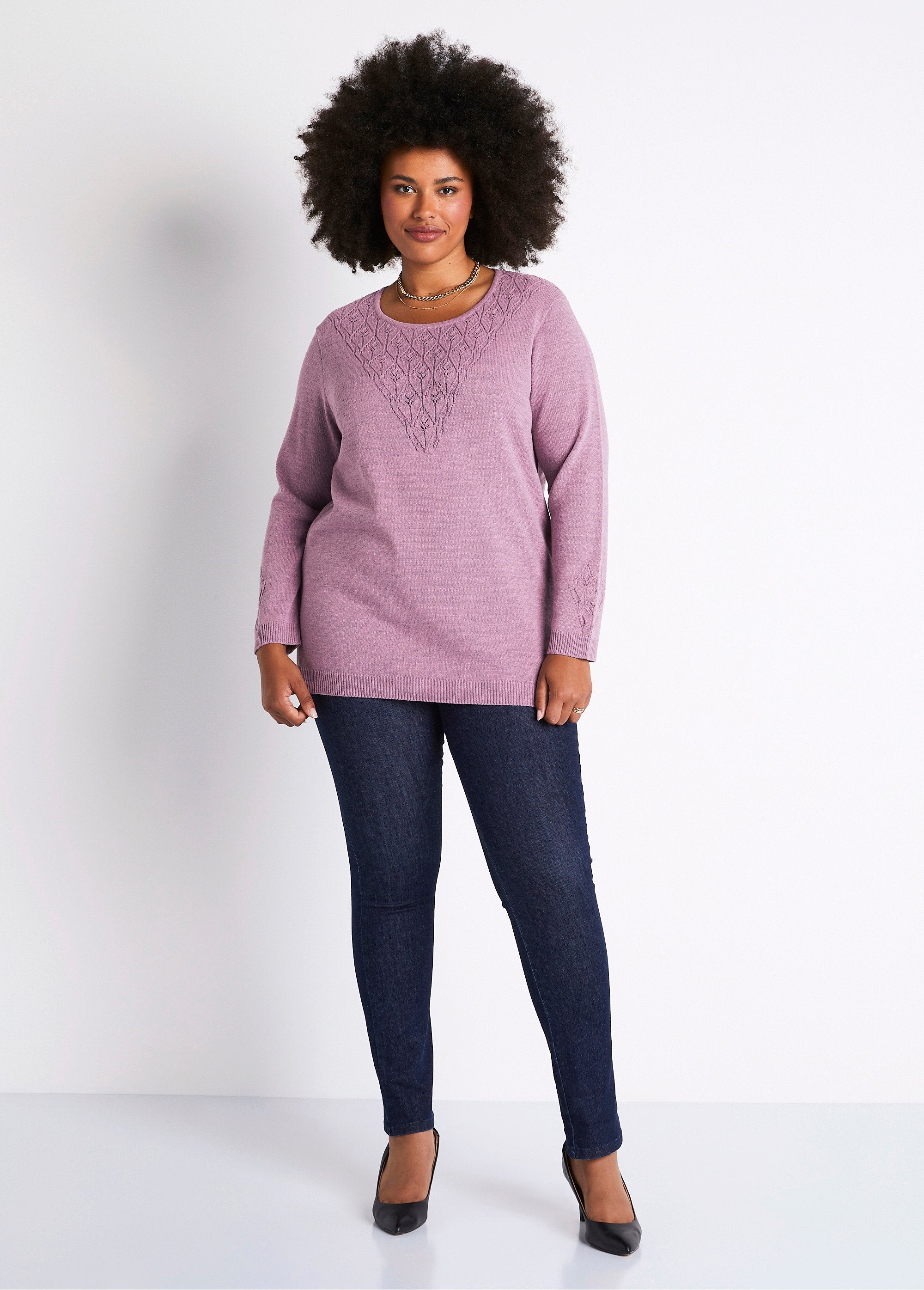 Pull-tunique_chiné_ajouré_col_rond_Chine_parme_SF1_curvy