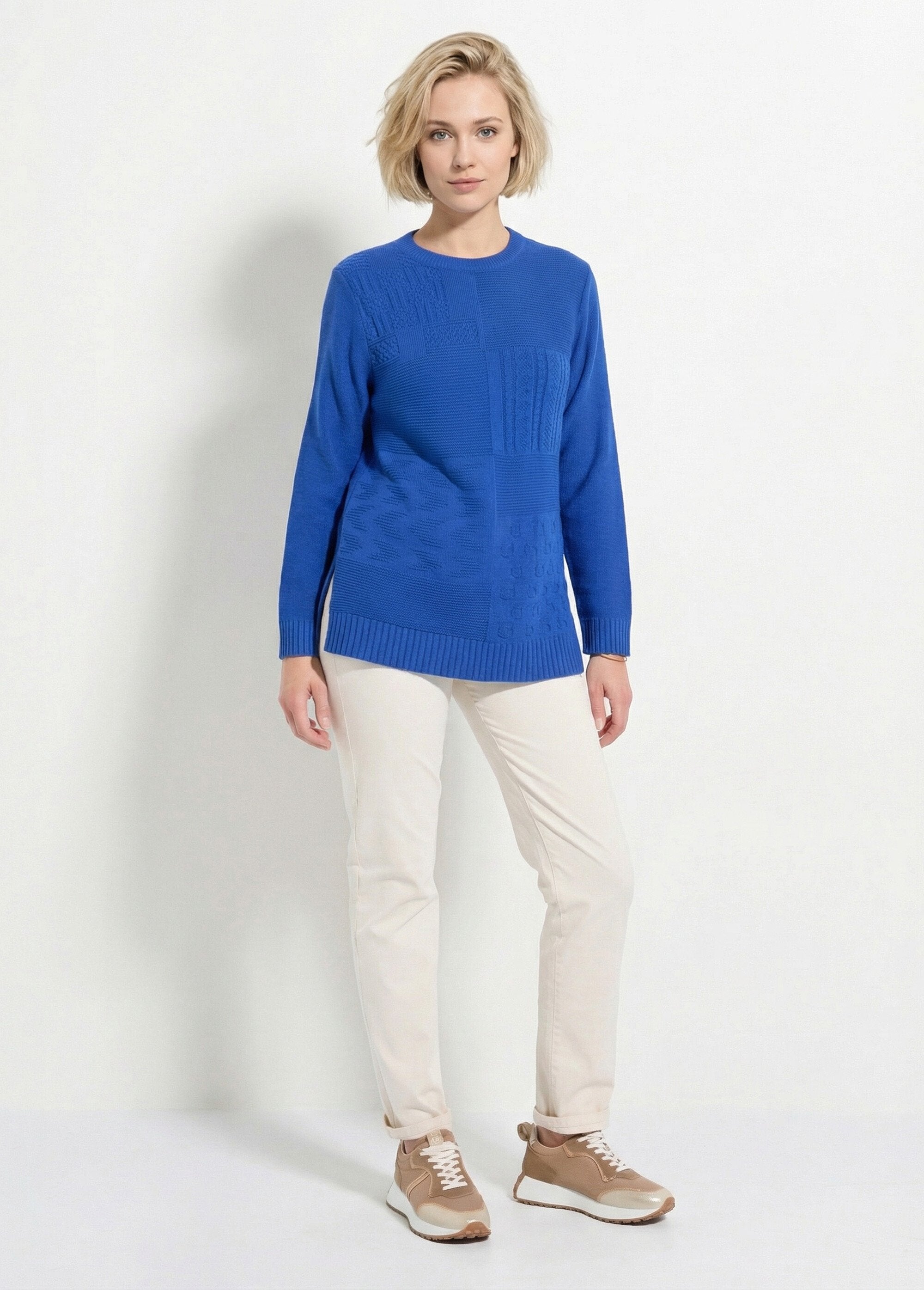 Tuniek_met_lange_mouwen_en_ronde_hals_Bleu_SF1_slim