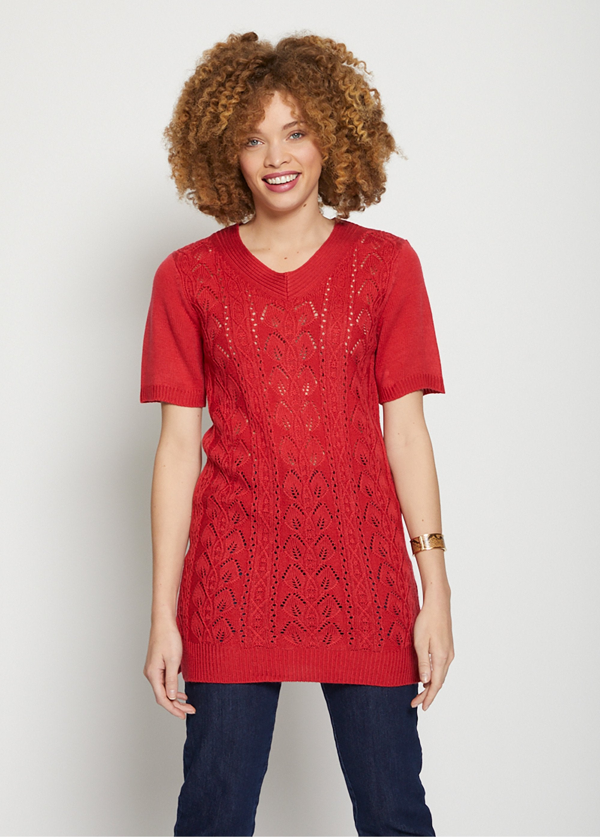 Pull-tunique_long_col_V_Framboise_FA1_slim