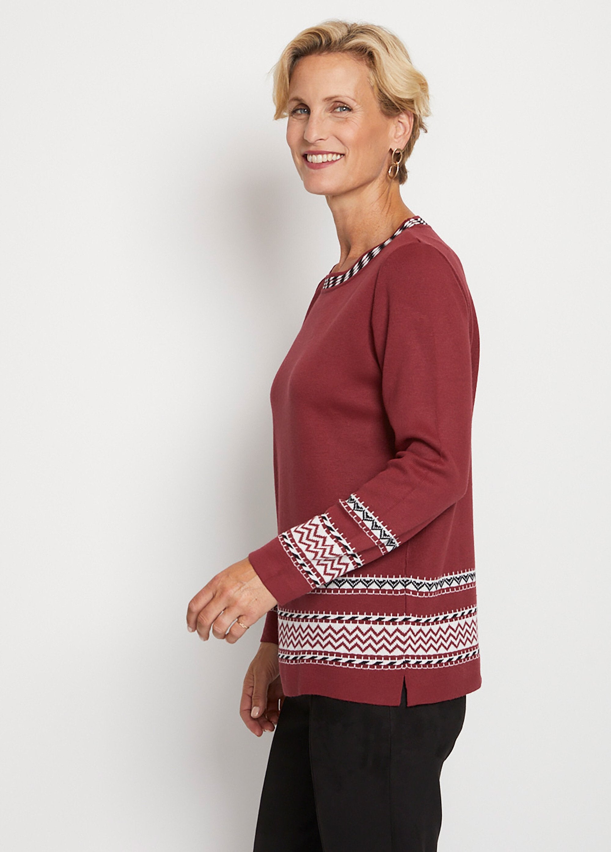 Pull-tunique_doux_mi-long_jacquard_col_rond_Bordeaux_DR1_slim