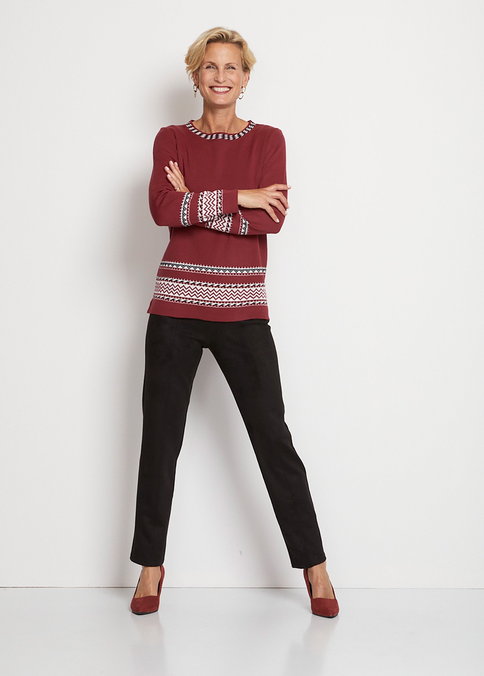 Pull-tunique_doux_mi-long_jacquard_col_rond_Bordeaux_SF1_slim