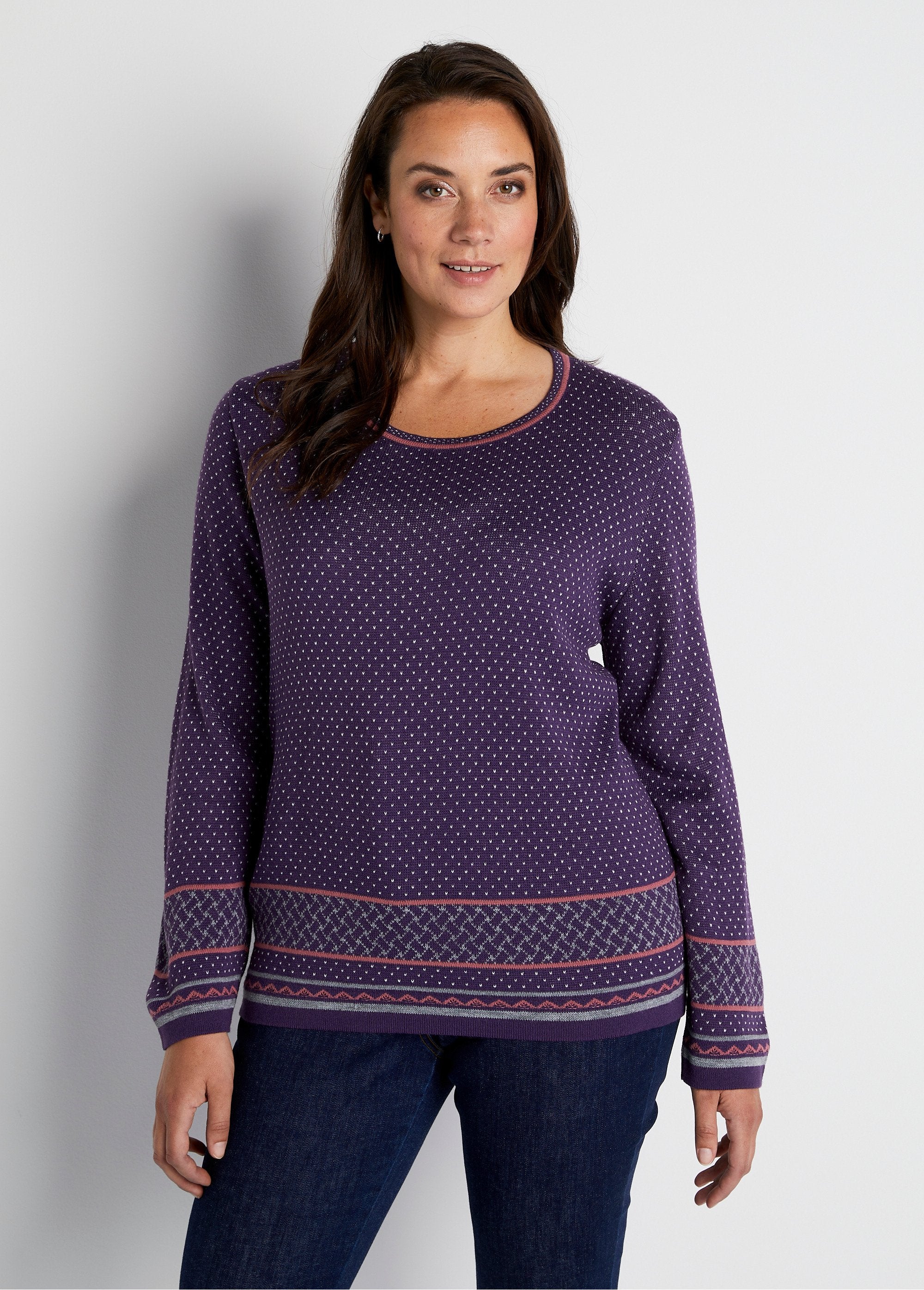 Pull-tunique_jacquard_col_rond_Prune_FA1_curvy