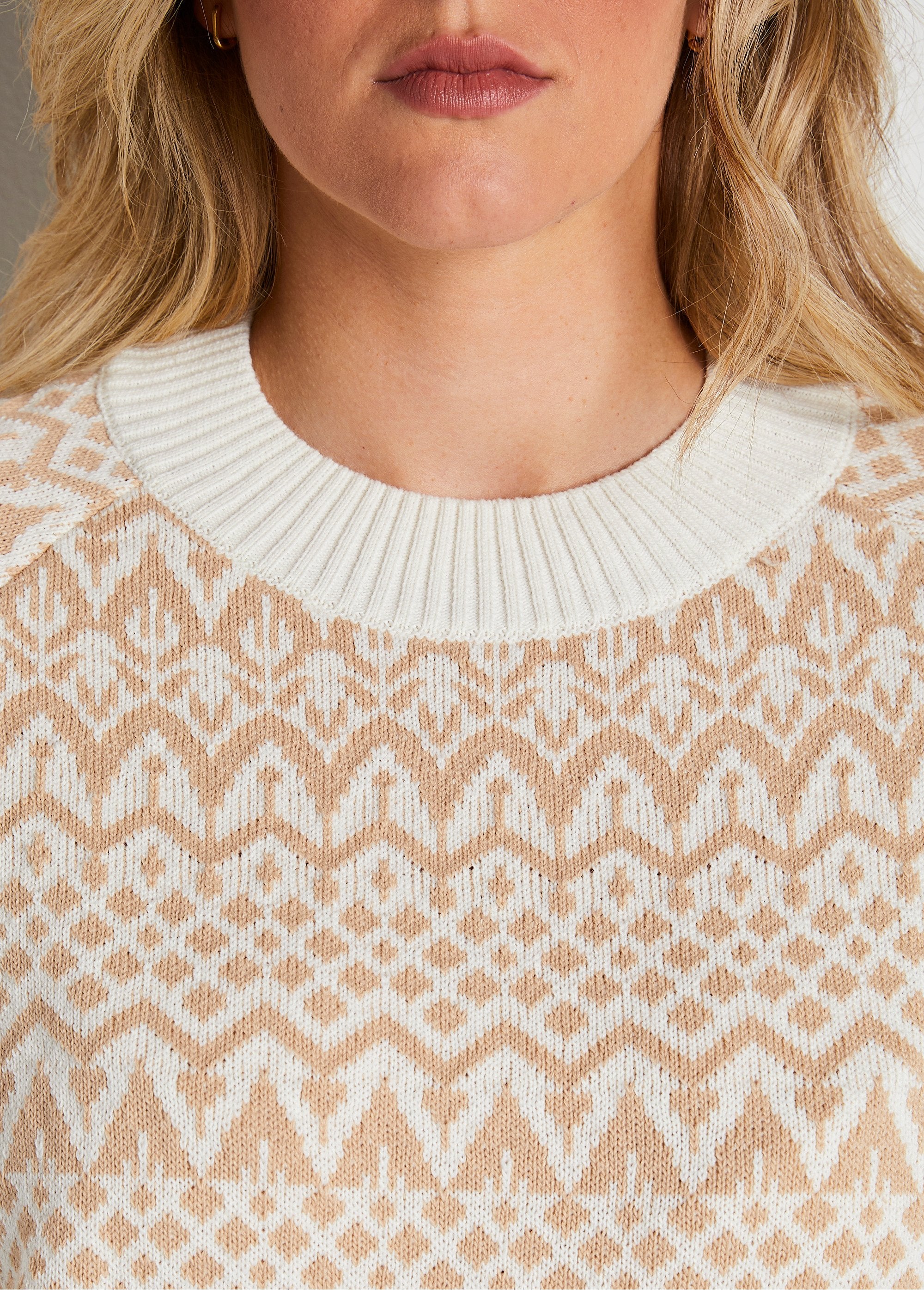 Pull-tunique_maille_jacquard_Ecru_et_beige_DE2_curvy