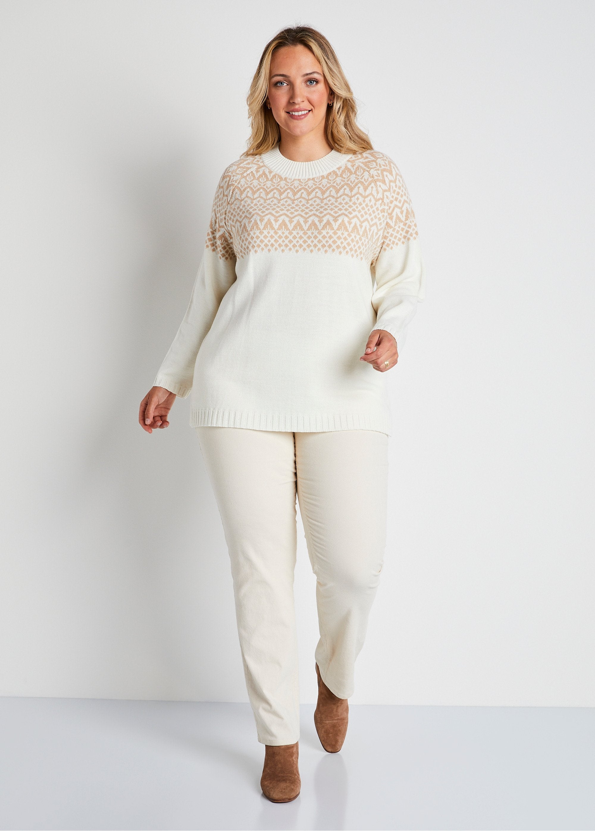 Pull-tunique_maille_jacquard_Ecru_et_beige_SF1_curvy